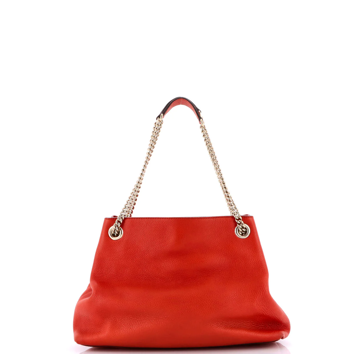 Soho Chain Strap Shoulder Bag Leather Medium - Deep Luxury