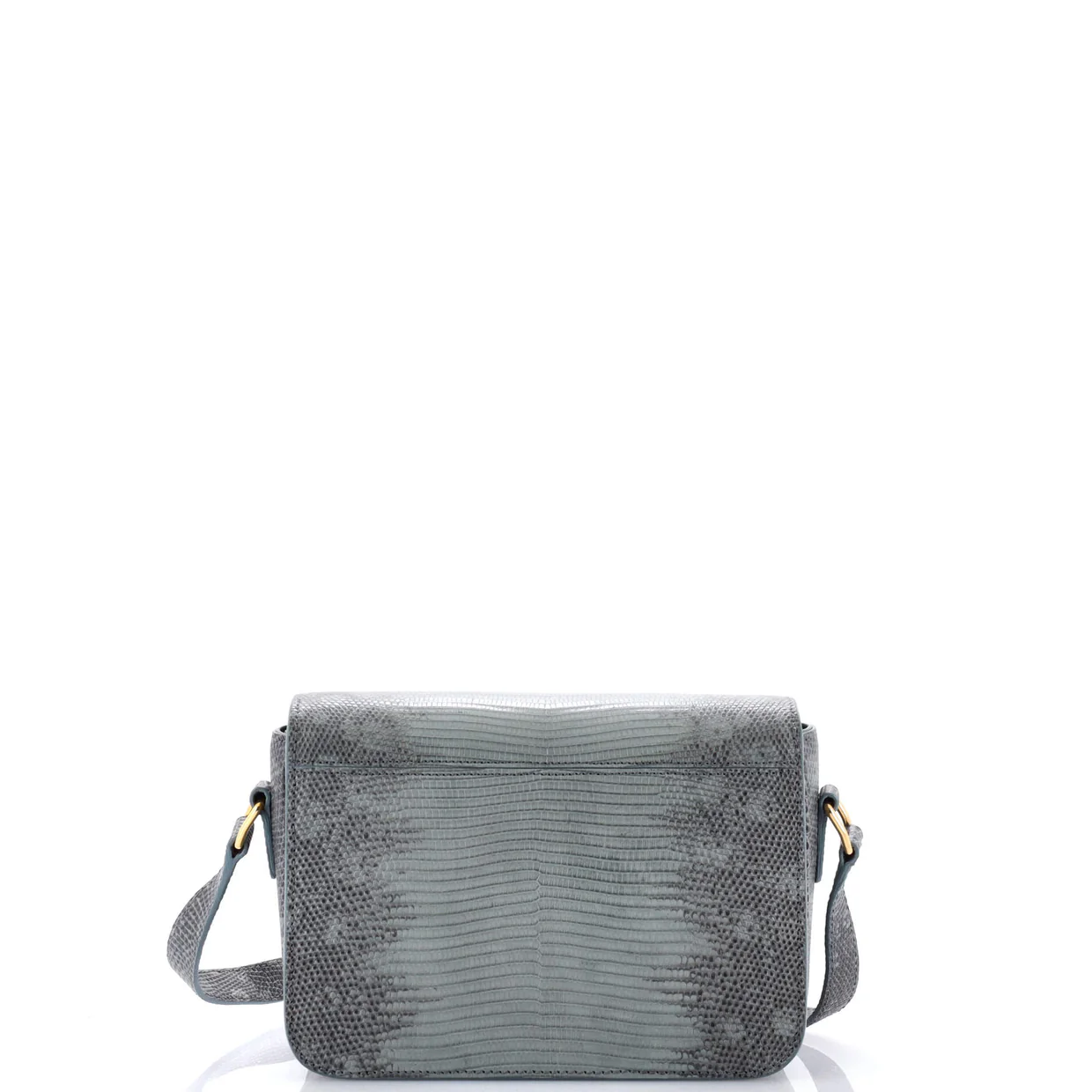 Triomphe Shoulder Bag Lizard Teen - Deep Luxury