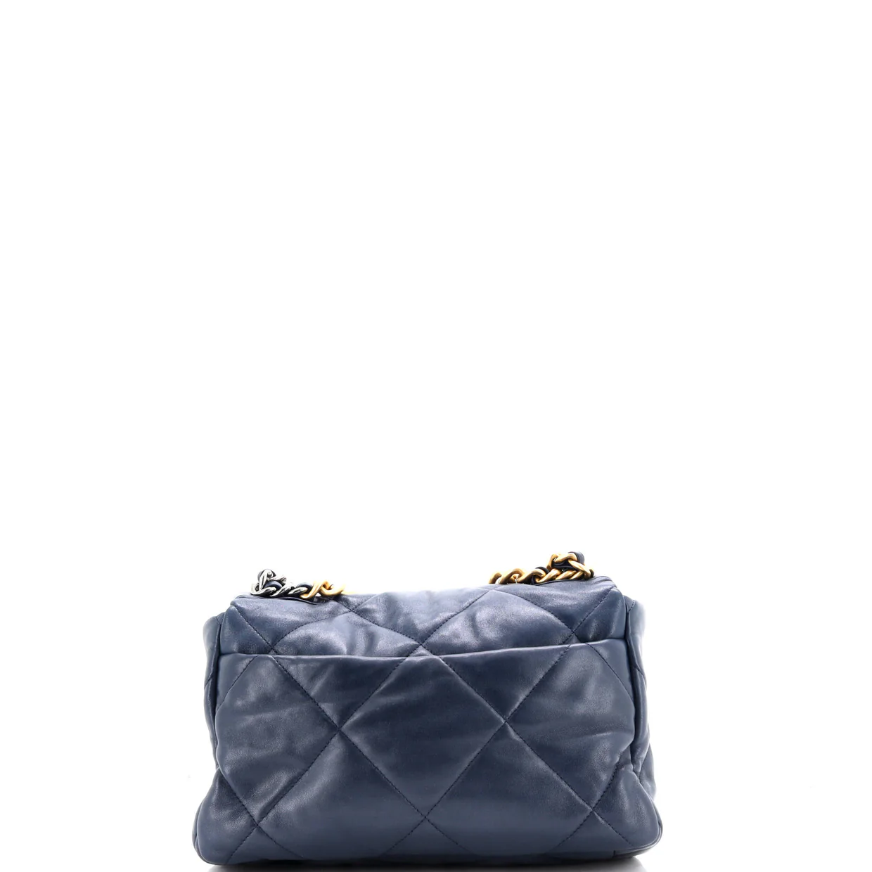 19 Flap Bag Quilted Leather Large - Deep Luxury