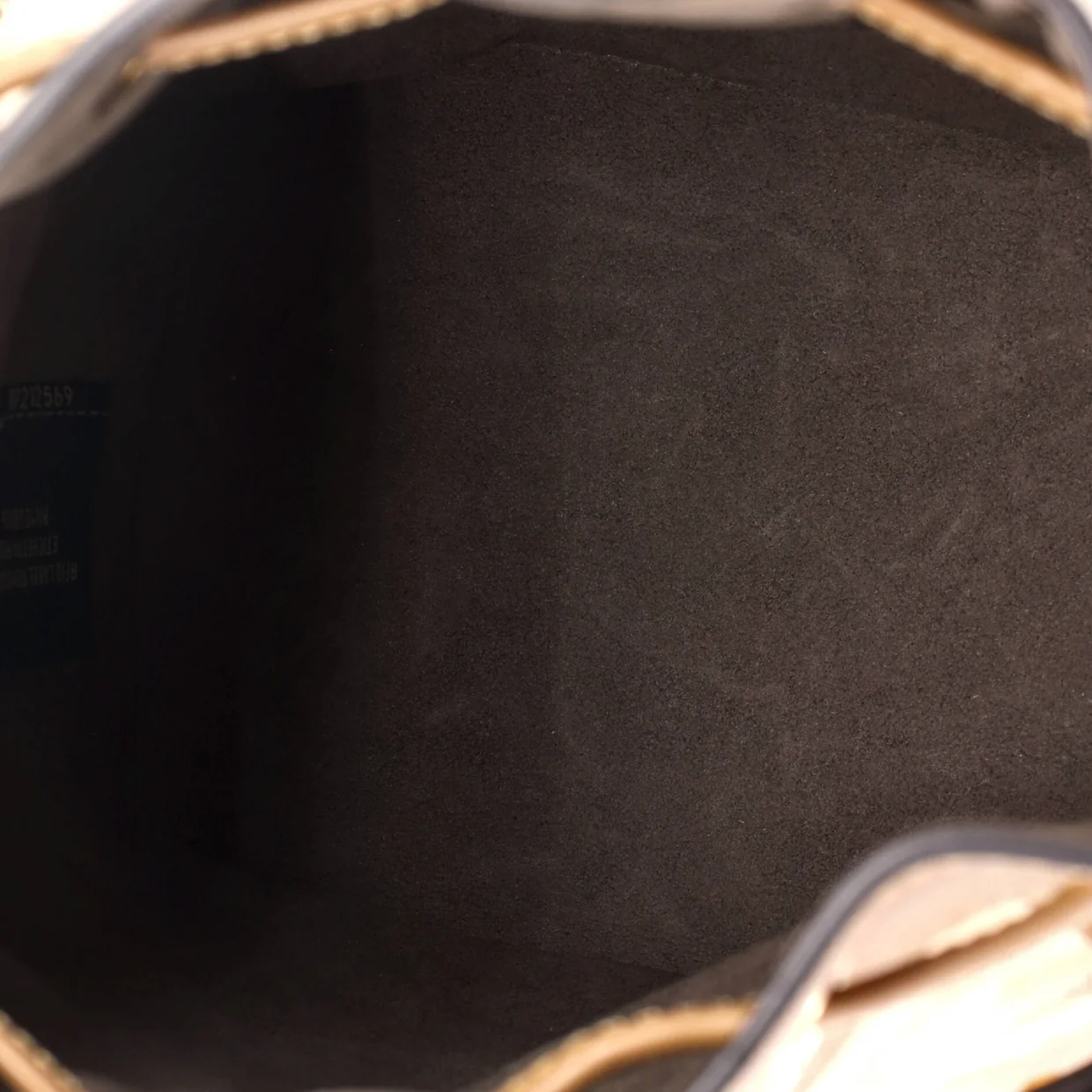 Mon Tresor Bucket Bag Zucca Wool with Leather Mini - Deep Luxury