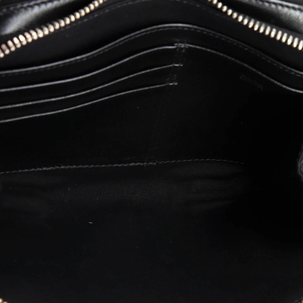 Double Zip Crossbody Pouch Oblique Galaxy Leather - Deep Luxury