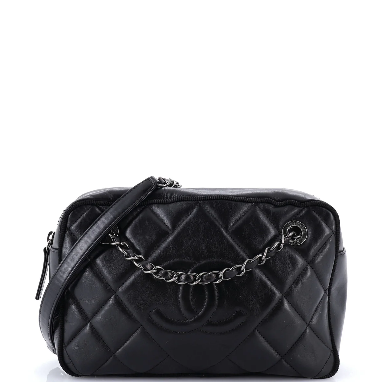 Ballerine Camera Case Bag Quilted Calfskin Medium - Deep Luxury