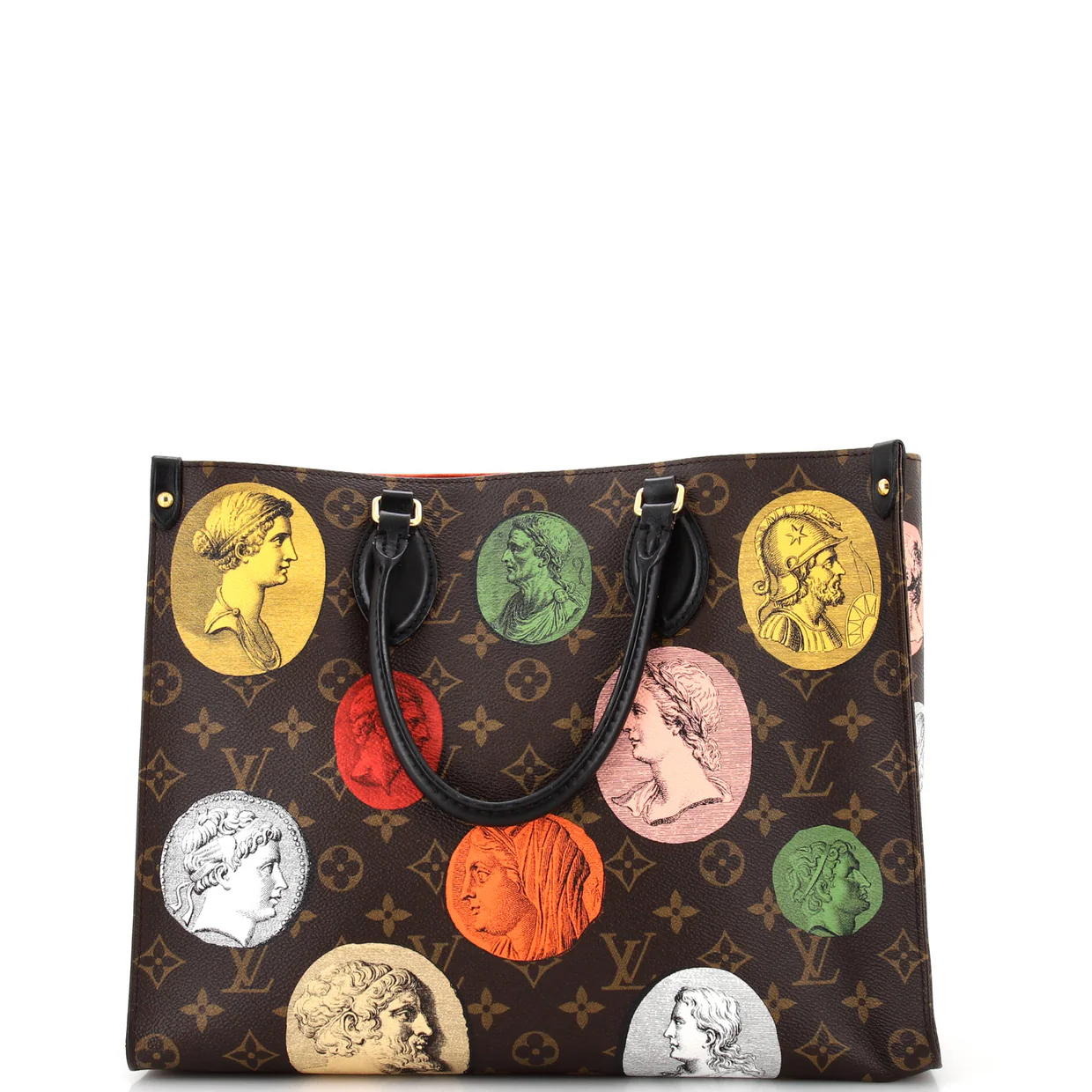 OnTheGo Tote Limited Edition Fornasetti Cameo Monogram Canvas MM - Deep Luxury