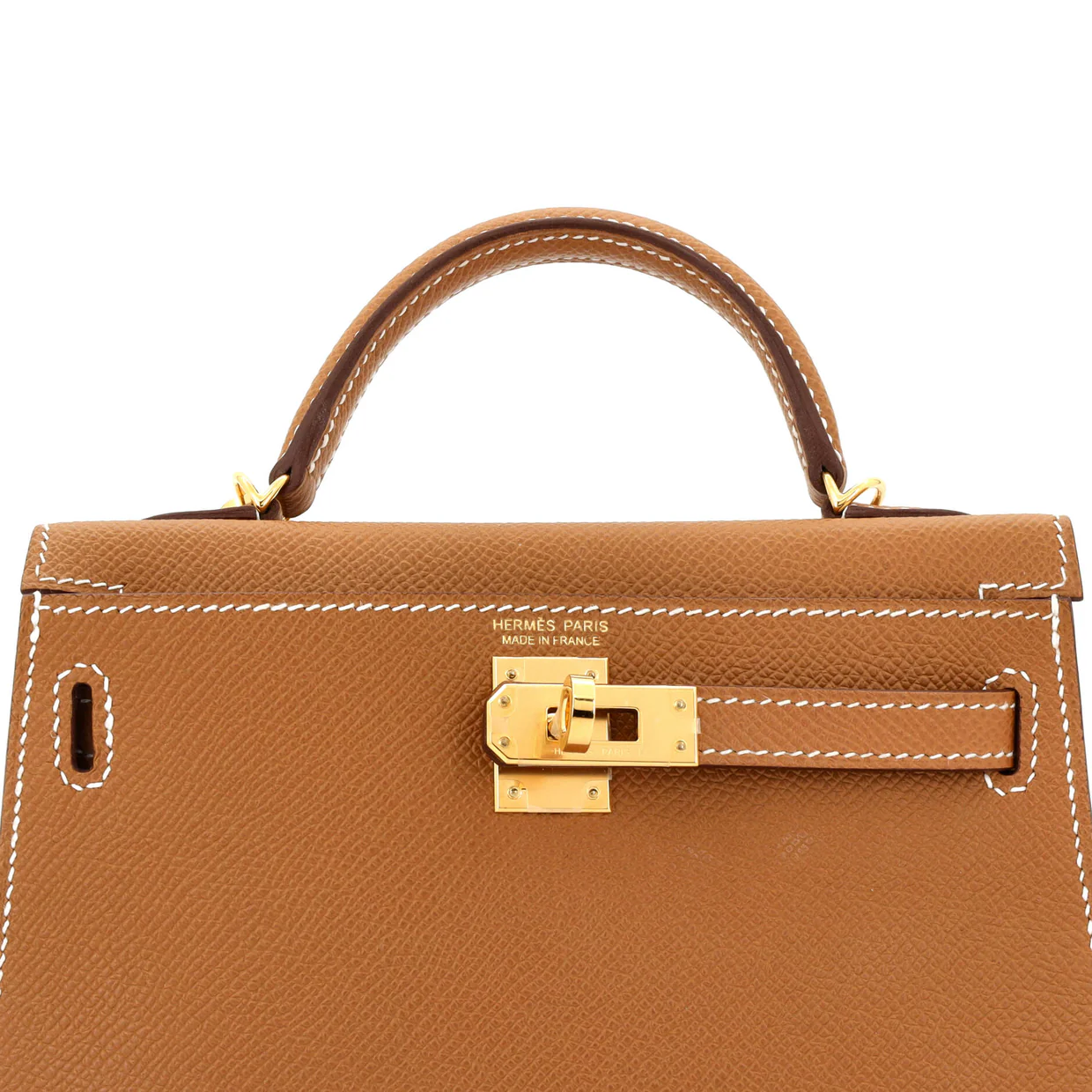 Kelly Mini II Bag Gold Epsom with Gold Hardware 20 - Deep Luxury