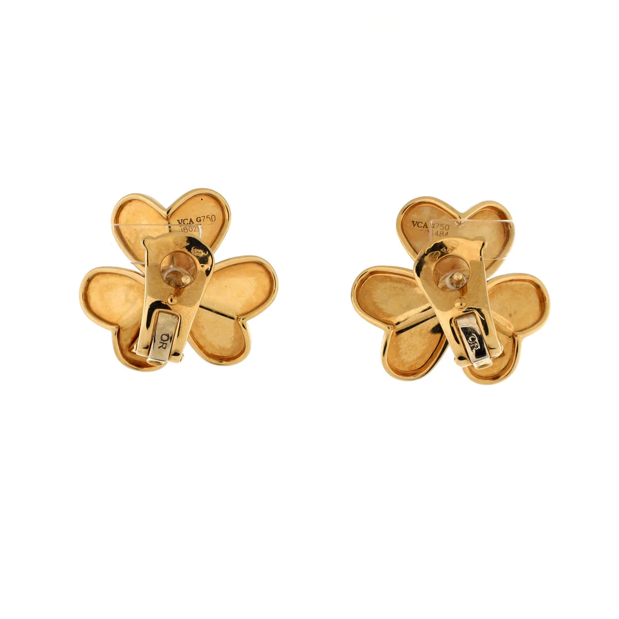 Frivole Stud Earrings 18K Yellow Gold with Diamonds Large - Deep Luxury