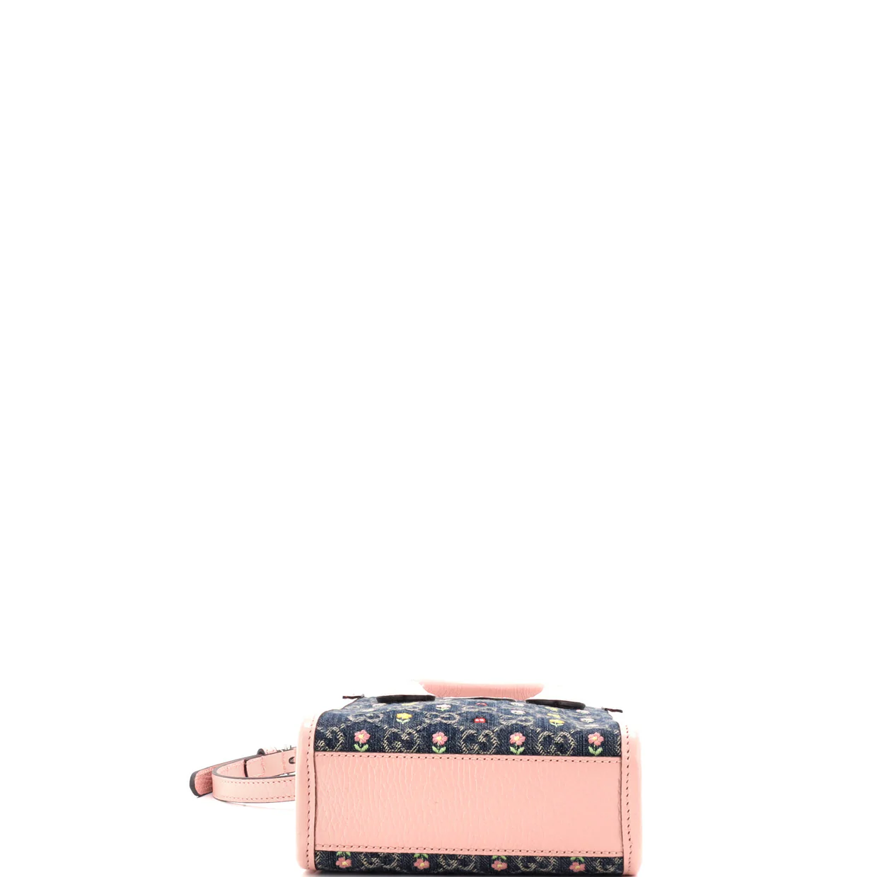 Interlocking G Patch Tote Embroidered GG Denim and Leather Mini - Deep Luxury