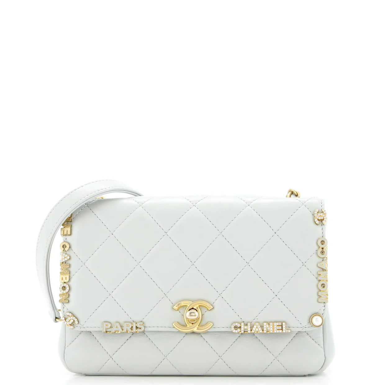 Paris Monaco Flap Bag Quilted Lambskin Mini - Deep Luxury
