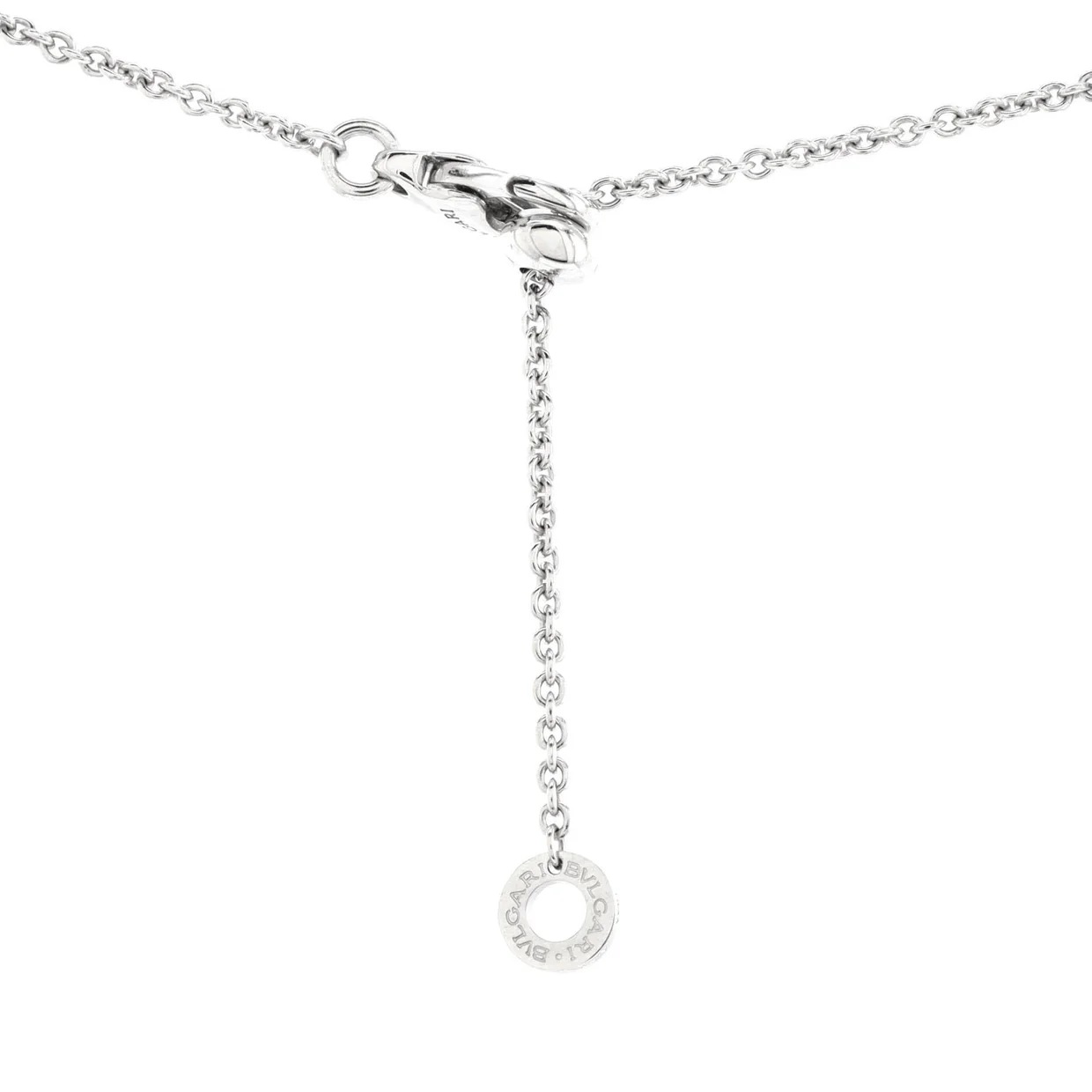 B.Zero1 3 Charm Necklace 18K White Gold with Diamonds - Deep Luxury