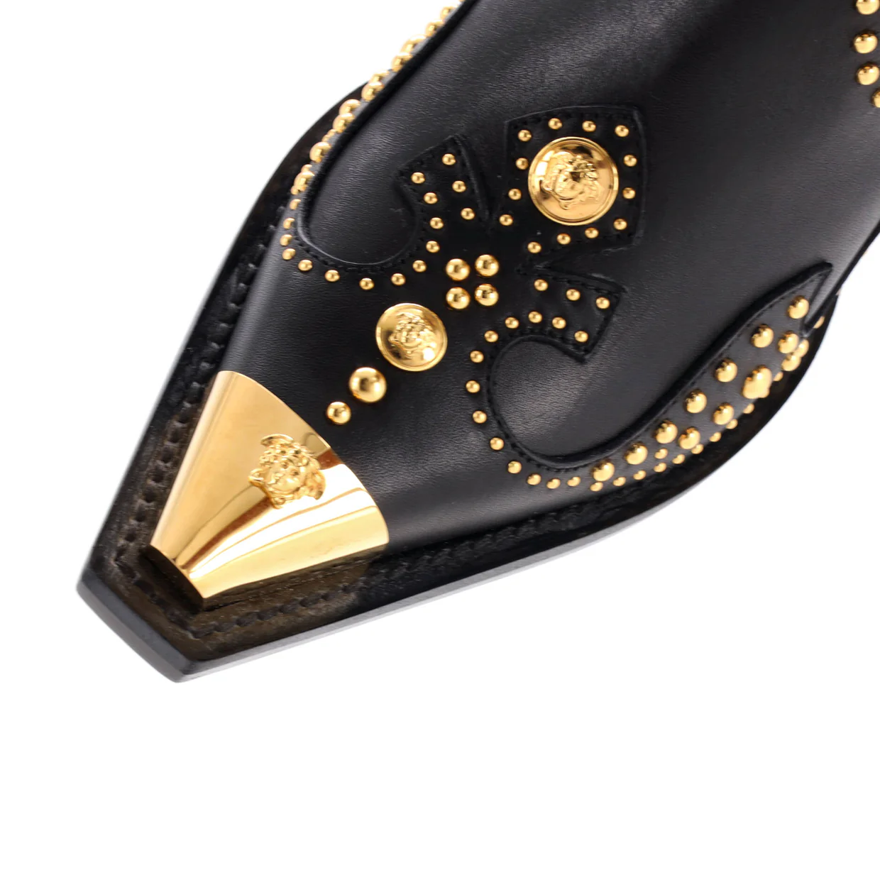 Women's Cowboy Ankle Boots Studded Leather - Deep Luxury