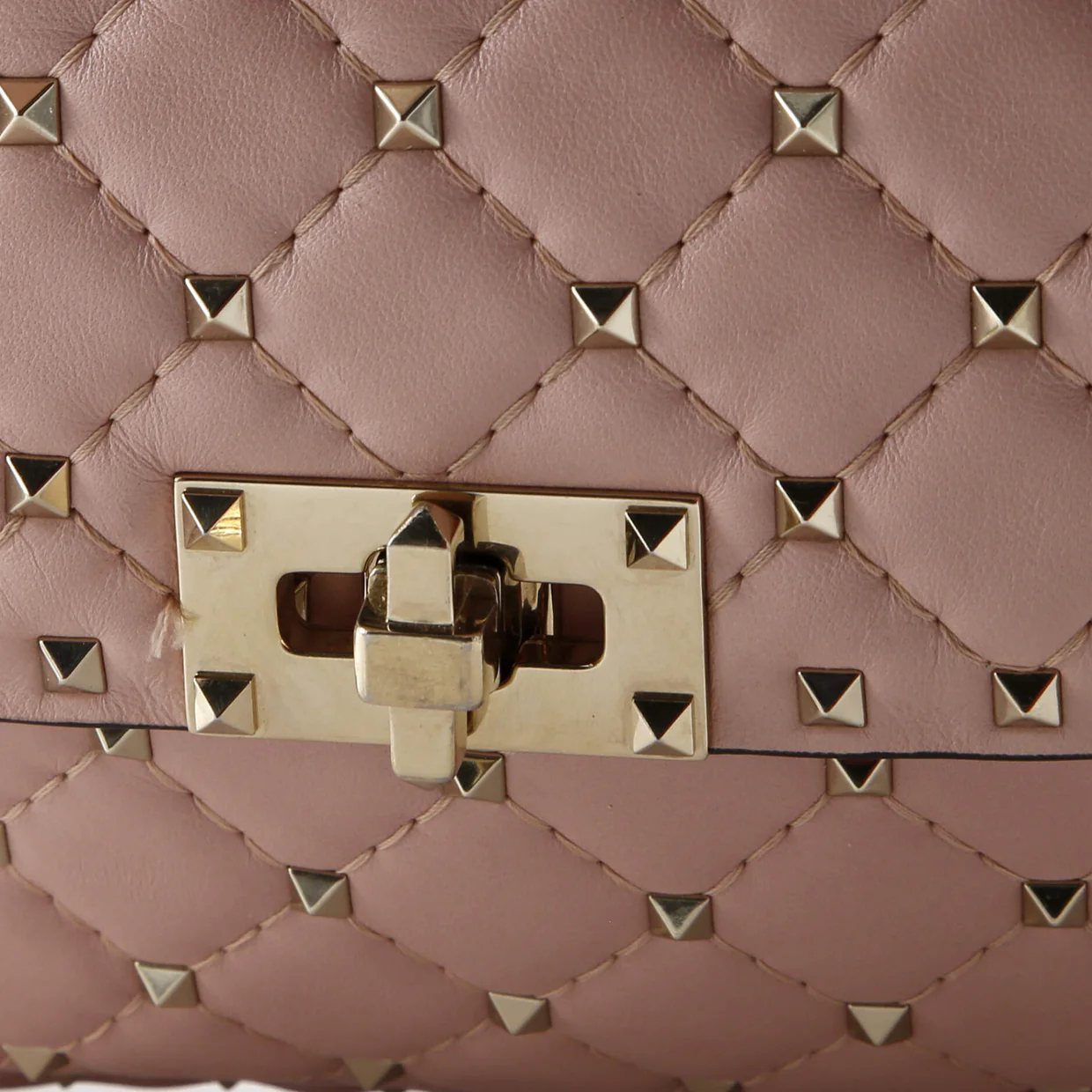 Rockstud Spike Flap Bag Quilted Leather Medium - Deep Luxury