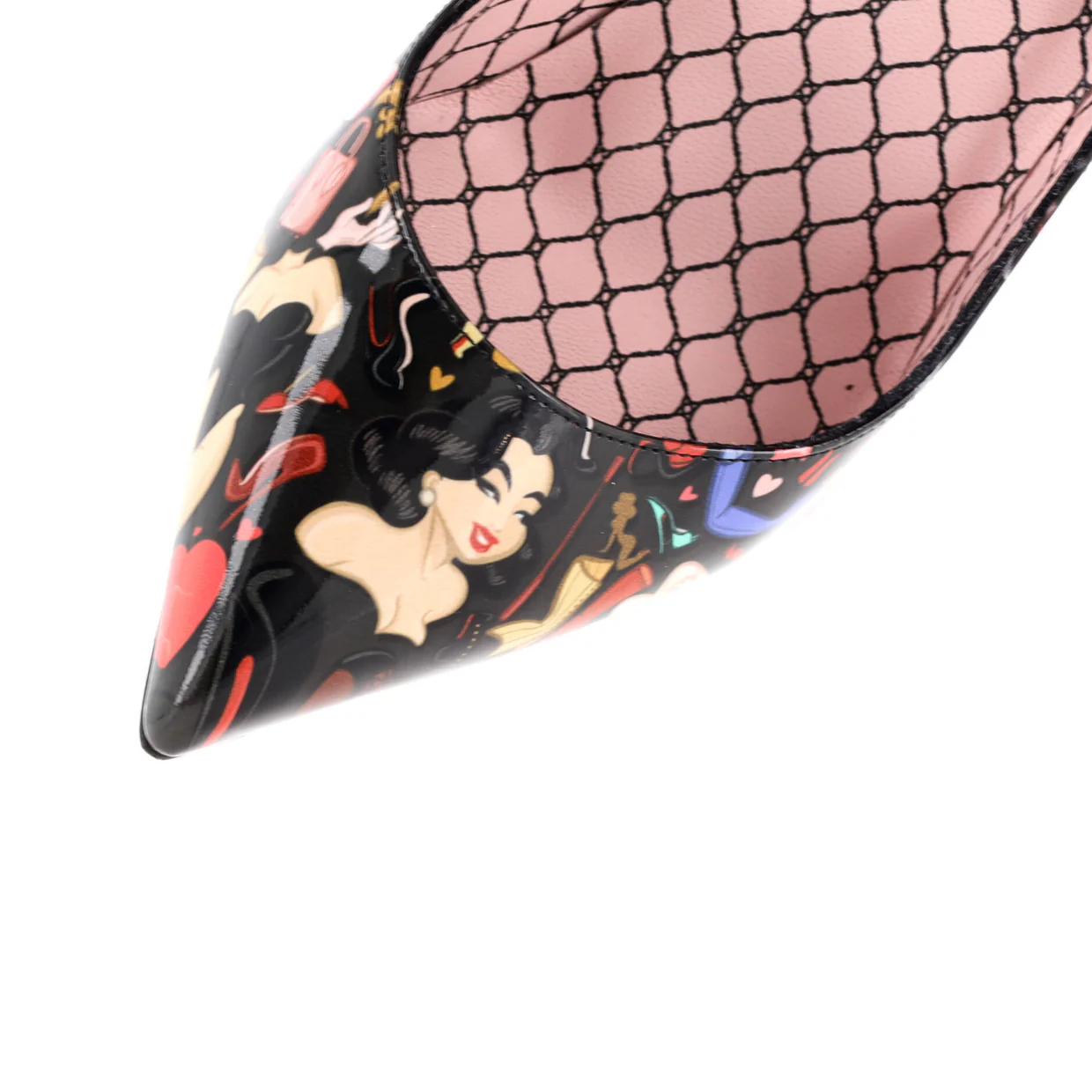 Women's Hot Chick Pumps Printed Patent 100 - Deep Luxury