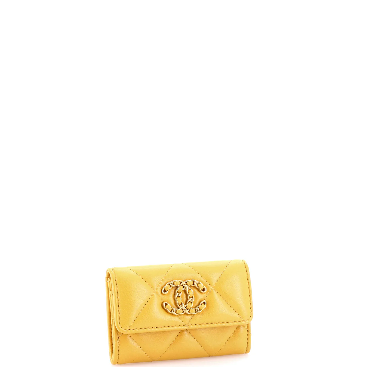 19 Flap Card Case Quilted Leather - Deep Luxury