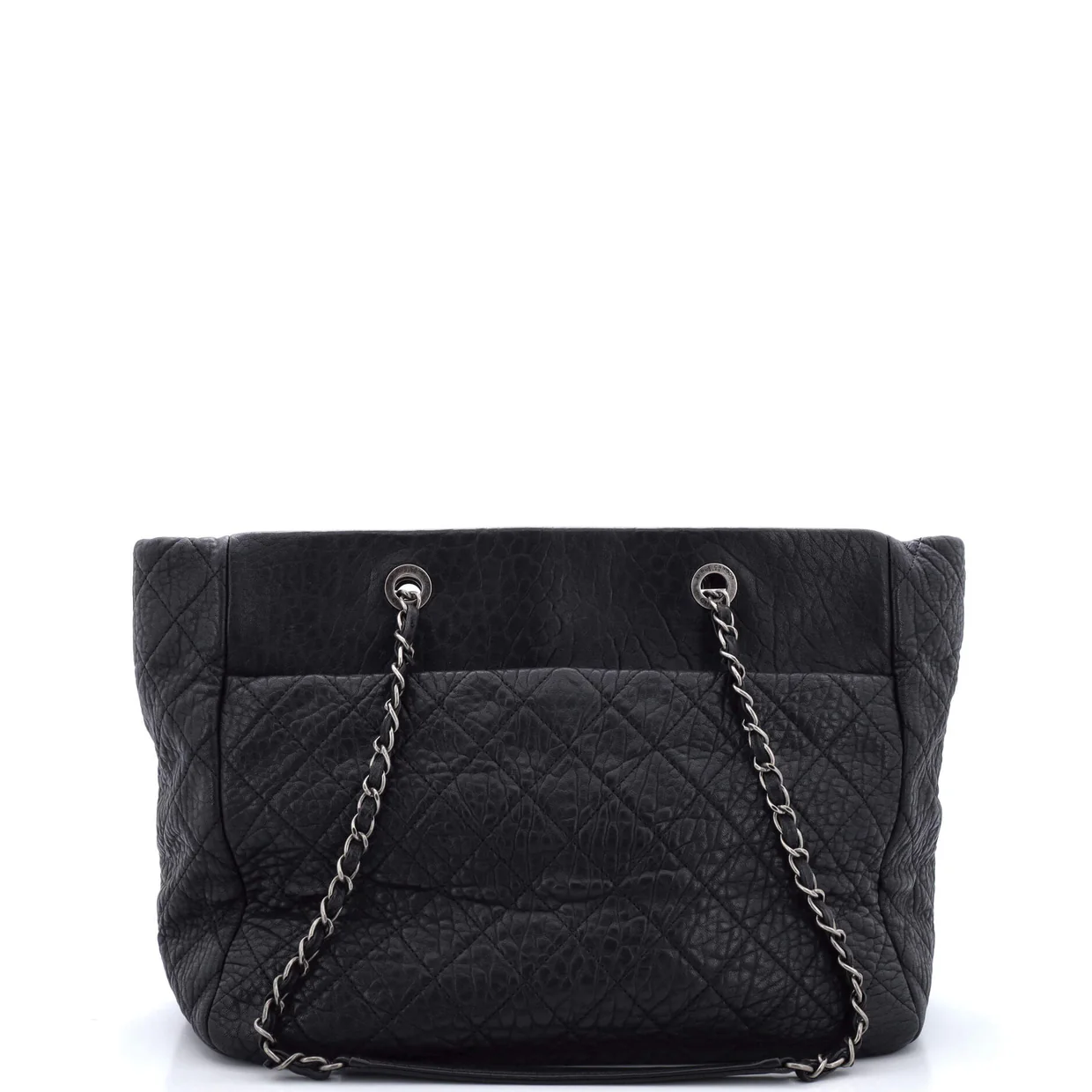 Front Pocket Shopping Tote Quilted Calfskin Medium - Deep Luxury