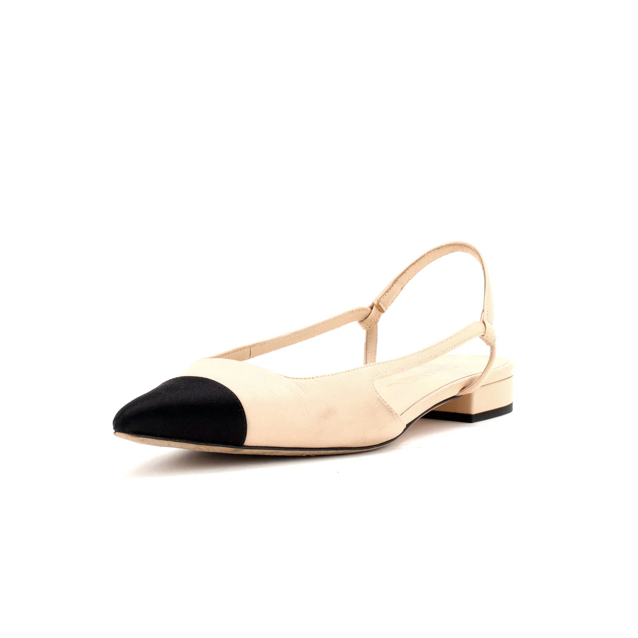Women's Cap Toe CC Slingback Flats Leather - Deep Luxury