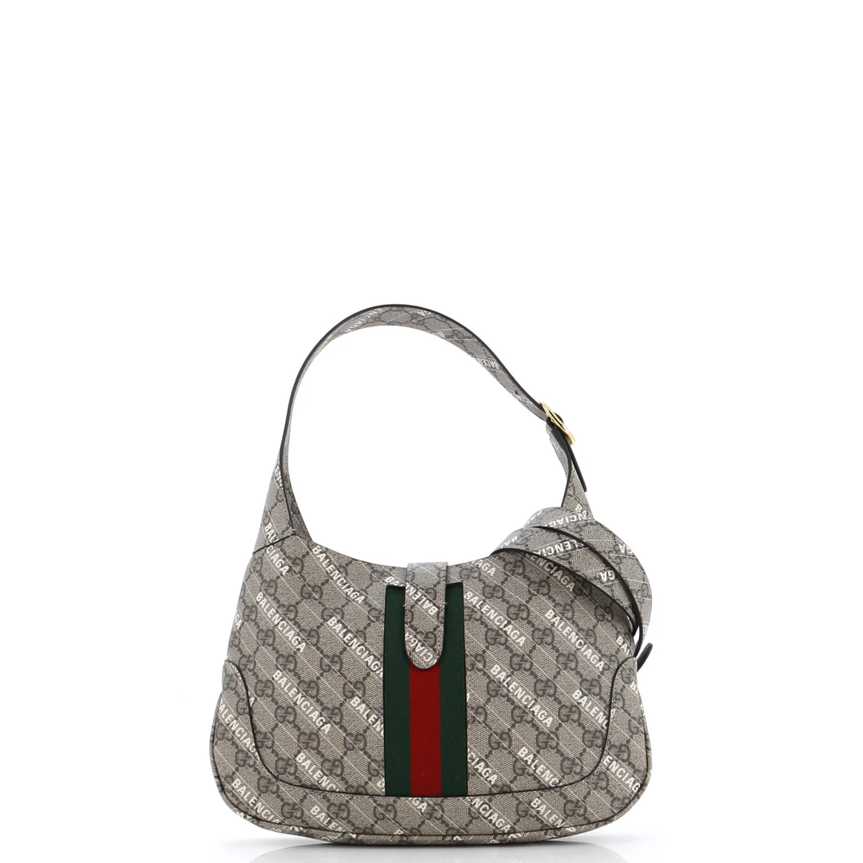 x Balenciaga The Hacker Project Jackie 1961 Hobo GG Coated Canvas Small - Deep Luxury