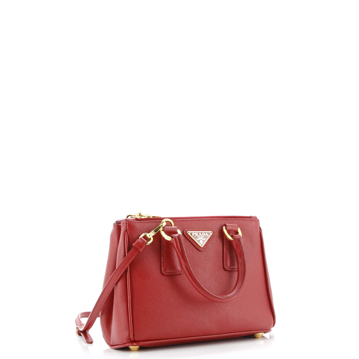 Galleria Double Zip Tote Saffiano Leather Mini - Deep Luxury