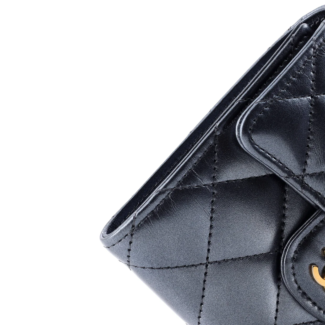 CC Compact Classic Flap Wallet Quilted Lambskin - Deep Luxury