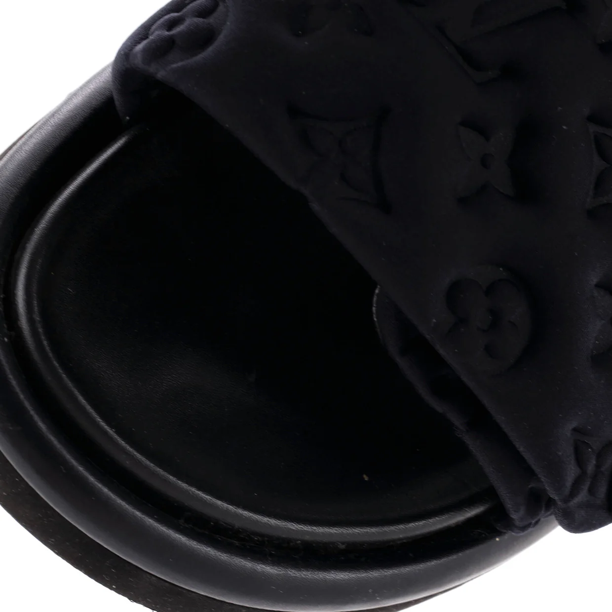 Women's Pool Pillow Comfort Mule Sandals Monogram Puffer Fabric - Deep Luxury