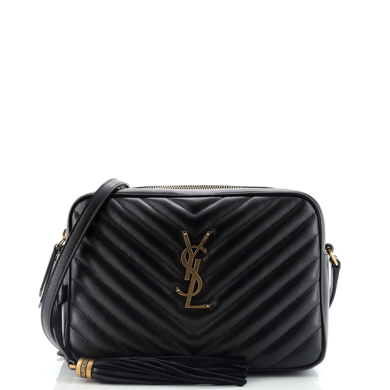 Lou Camera Bag Matelasse Chevron Leather Small - Deep Luxury