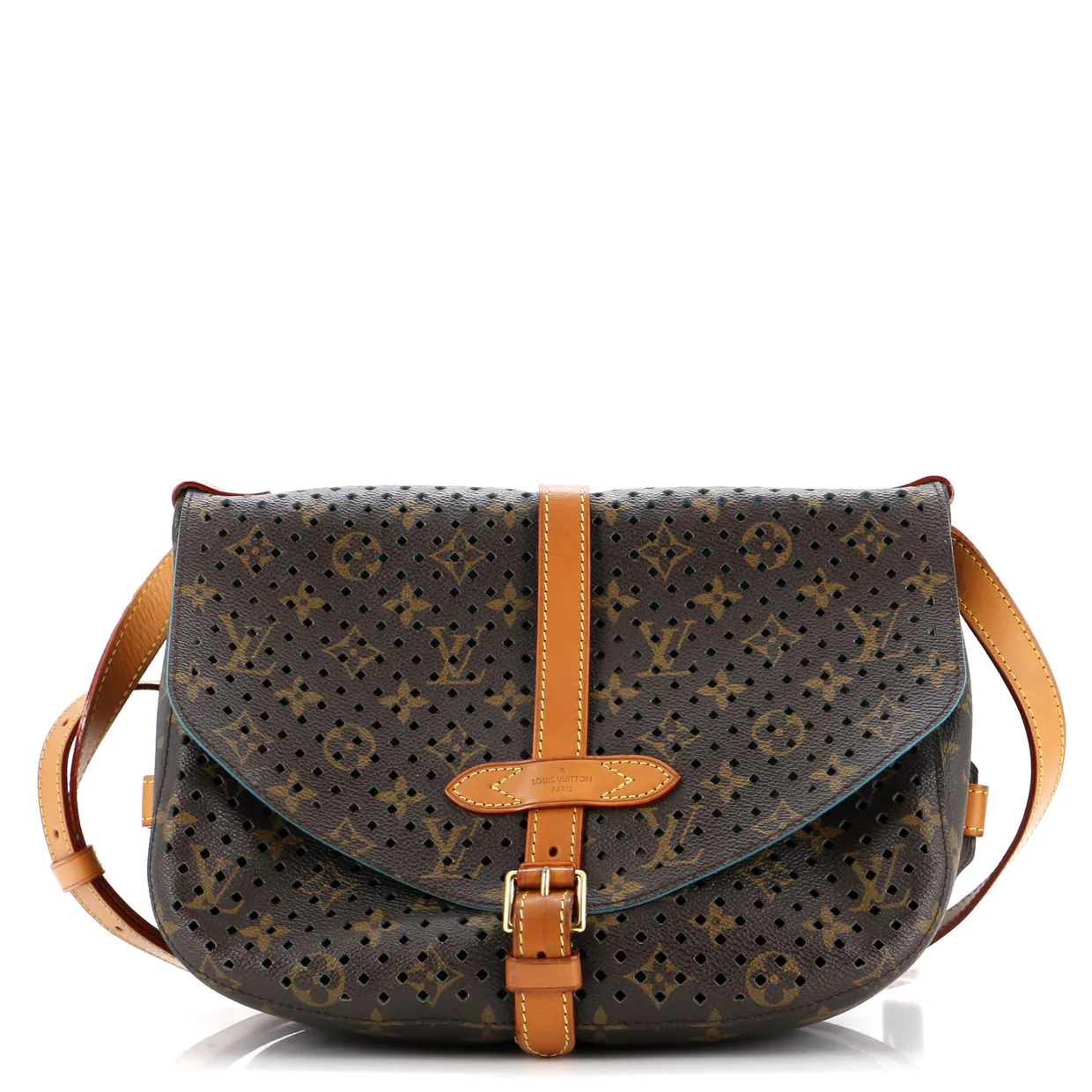 Flore Saumur Handbag Perforated Monogram Canvas - Deep Luxury