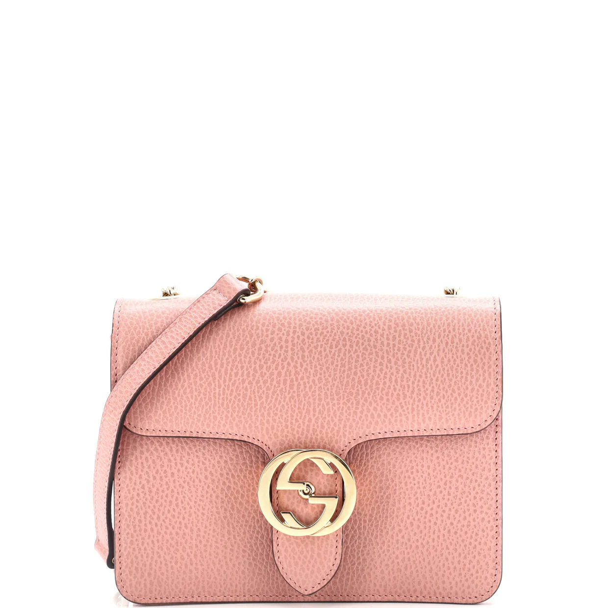 Interlocking Shoulder Bag Leather Small - Deep Luxury