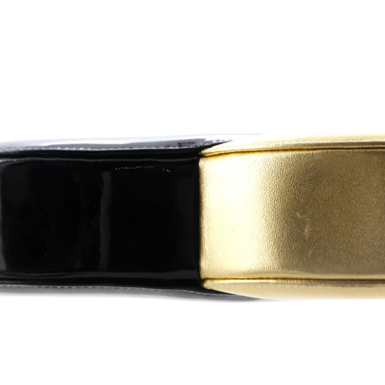 Kisslock Double Circle Clutch Lambskin with Patent - Deep Luxury