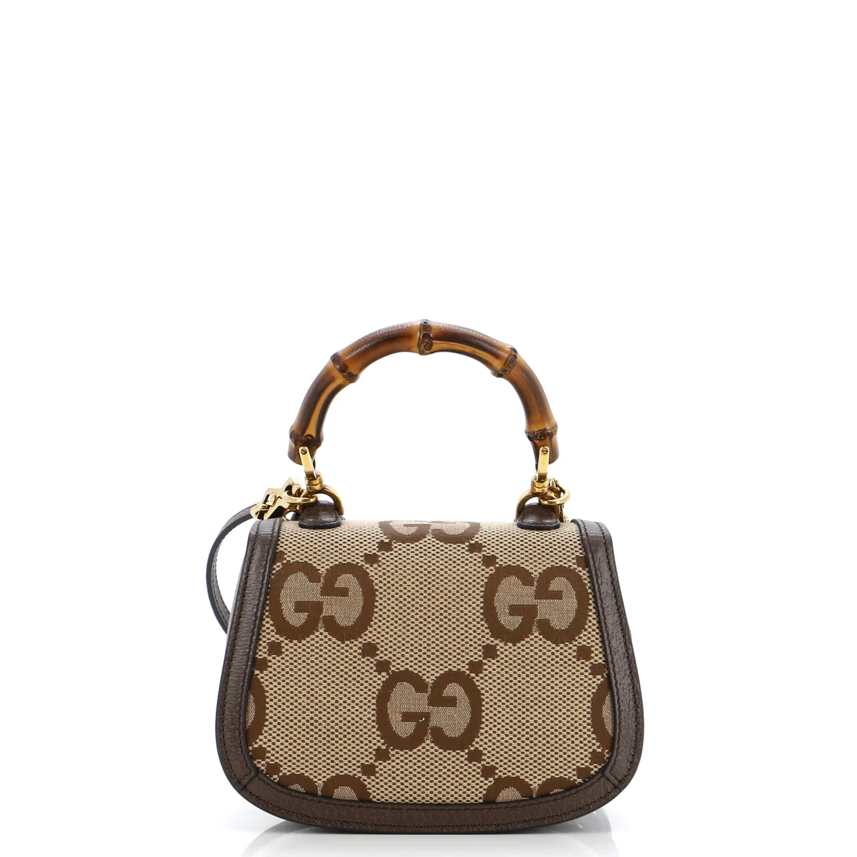 Bamboo 1947 Top Handle Bag Jumbo GG Canvas Mini - Deep Luxury
