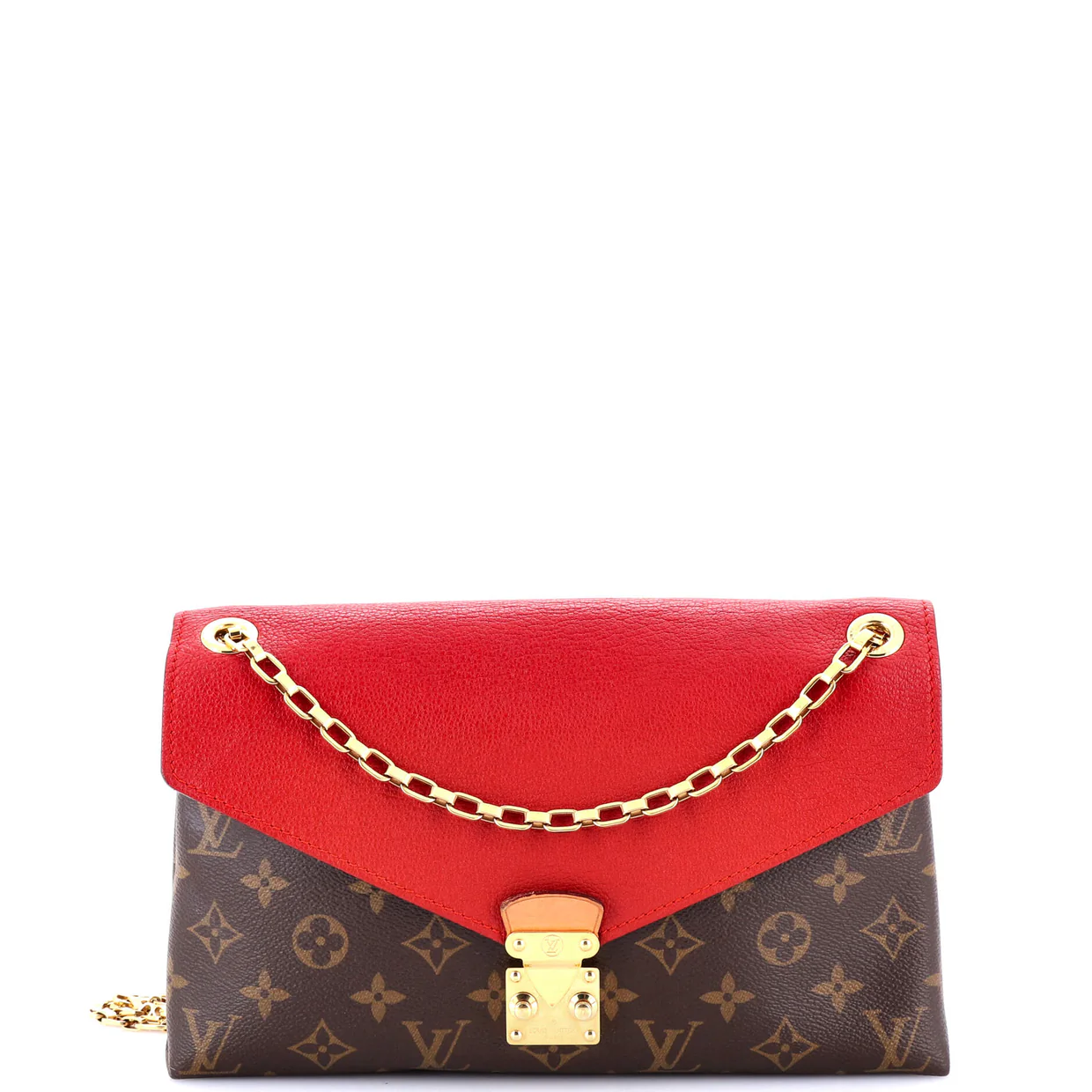 Pallas Chain Shoulder Bag Monogram Canvas and Calfskin - Deep Luxury