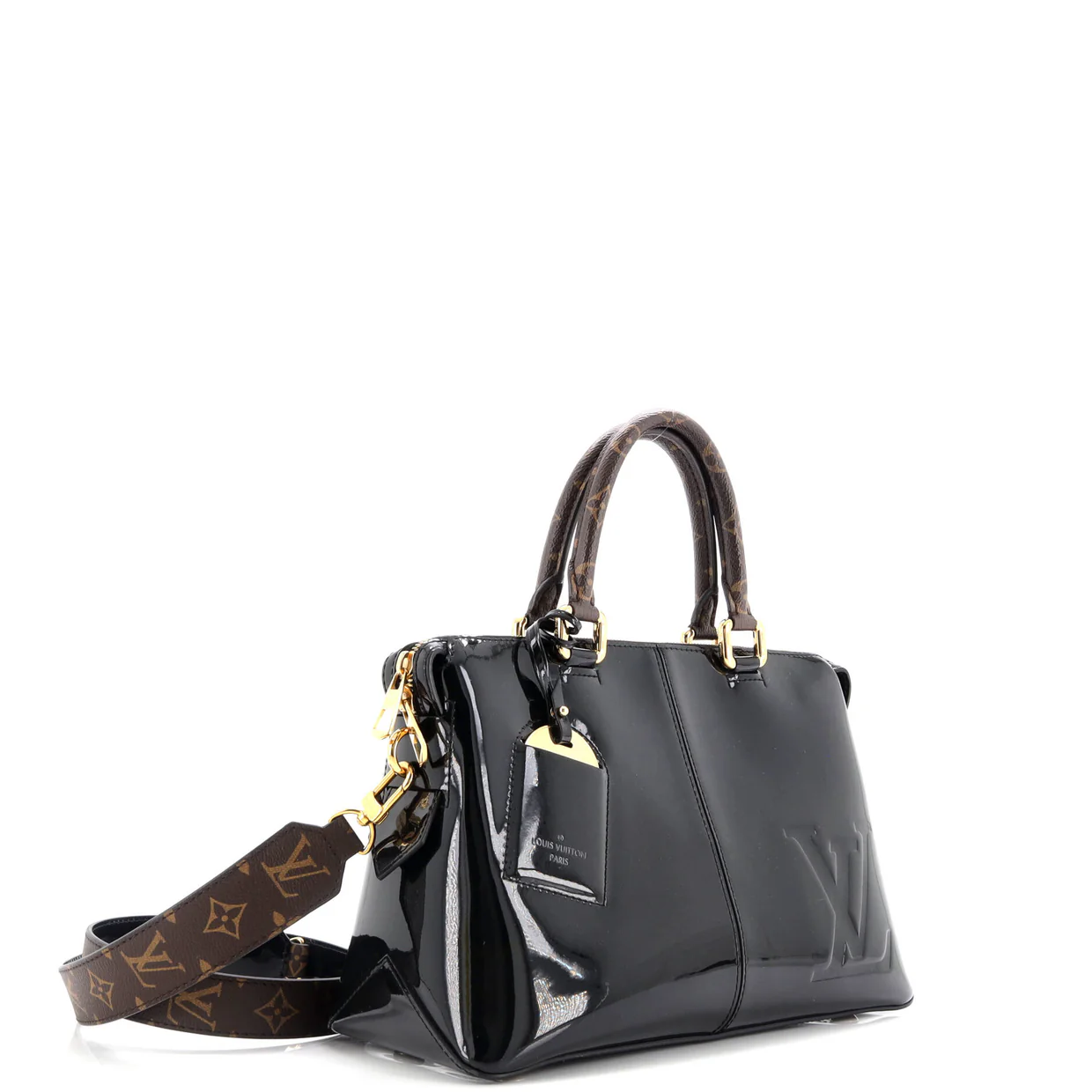 Miroir Handbag Vernis with Monogram Canvas - Deep Luxury