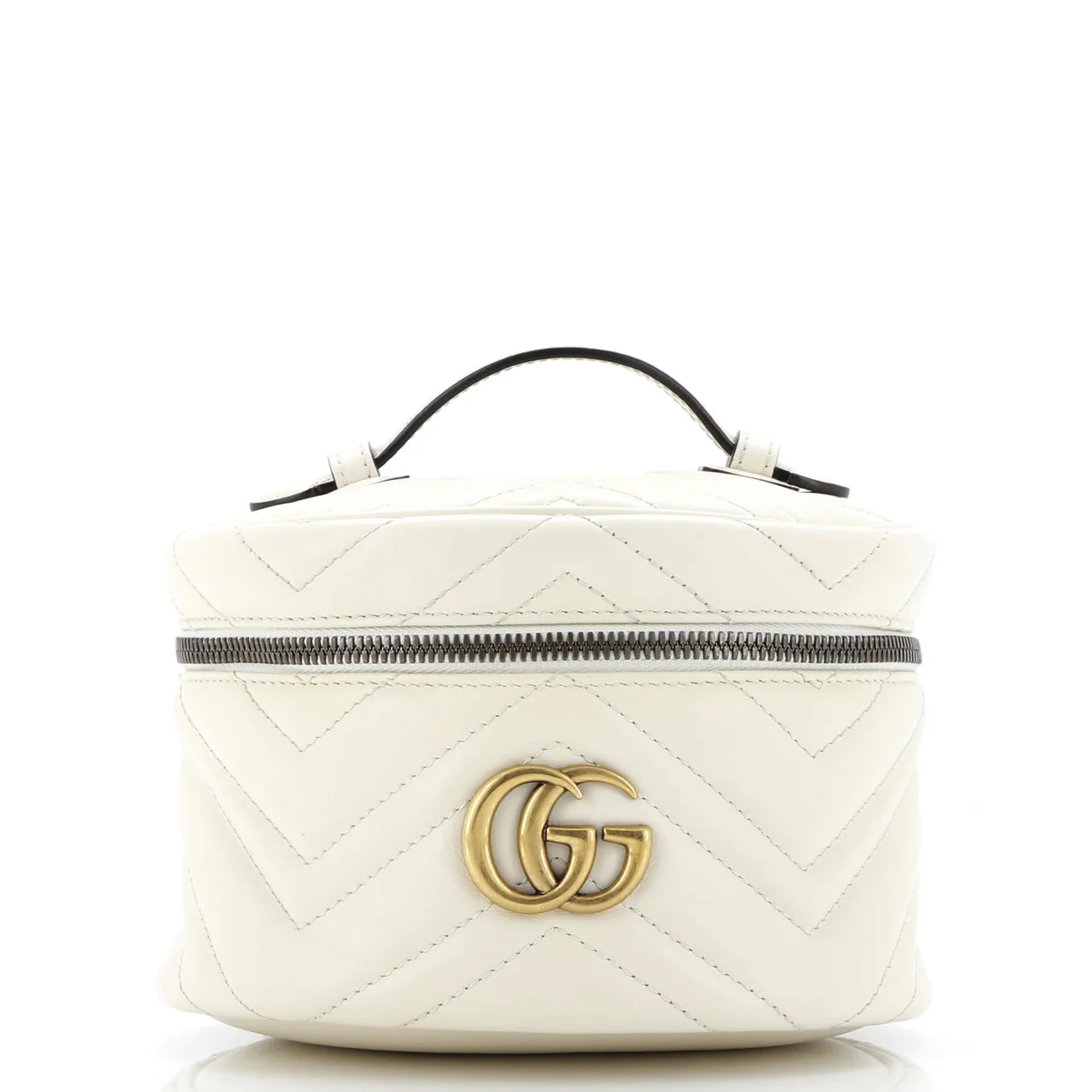 GG Marmont Top Handle Cosmetic Case Matelasse Leather Mini - Deep Luxury