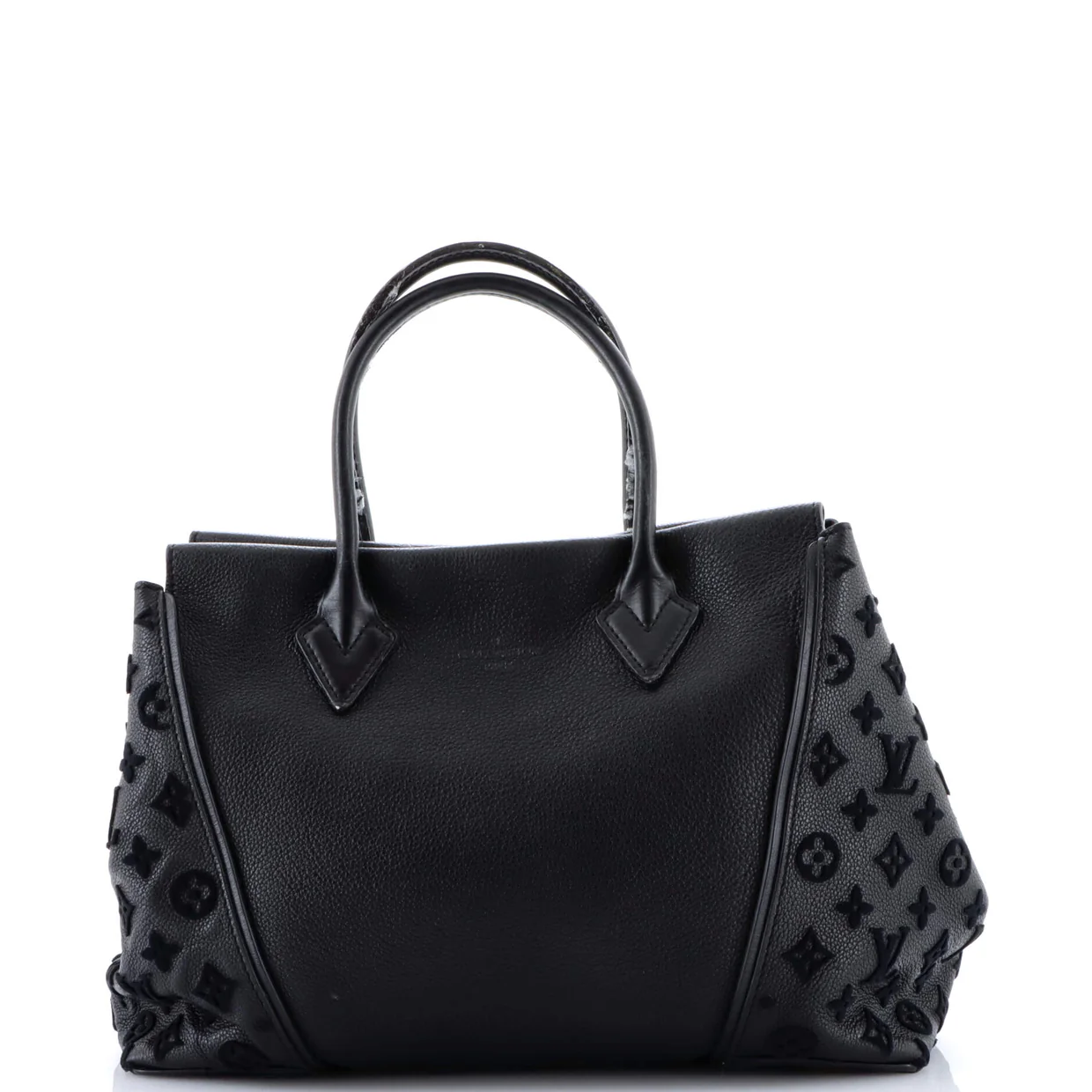 W Tote Monogram Tuffetage Leather PM - Deep Luxury