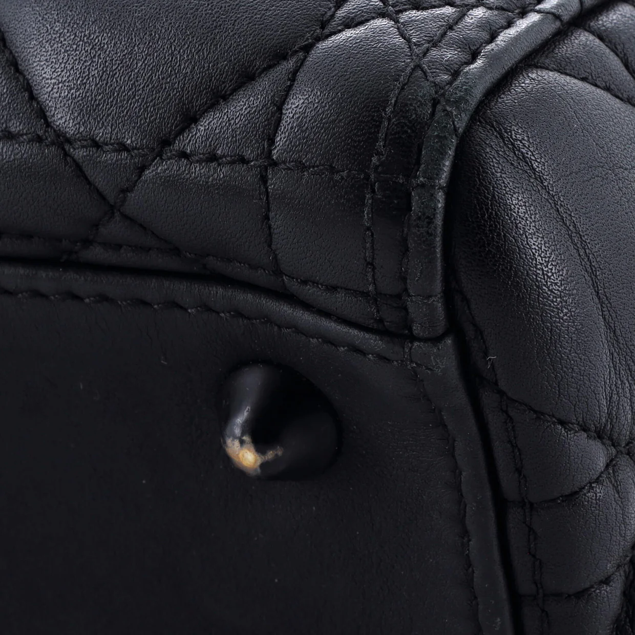 Ultra Matte Lady Dior Bag Cannage Quilt Calfskin Large - Deep Luxury