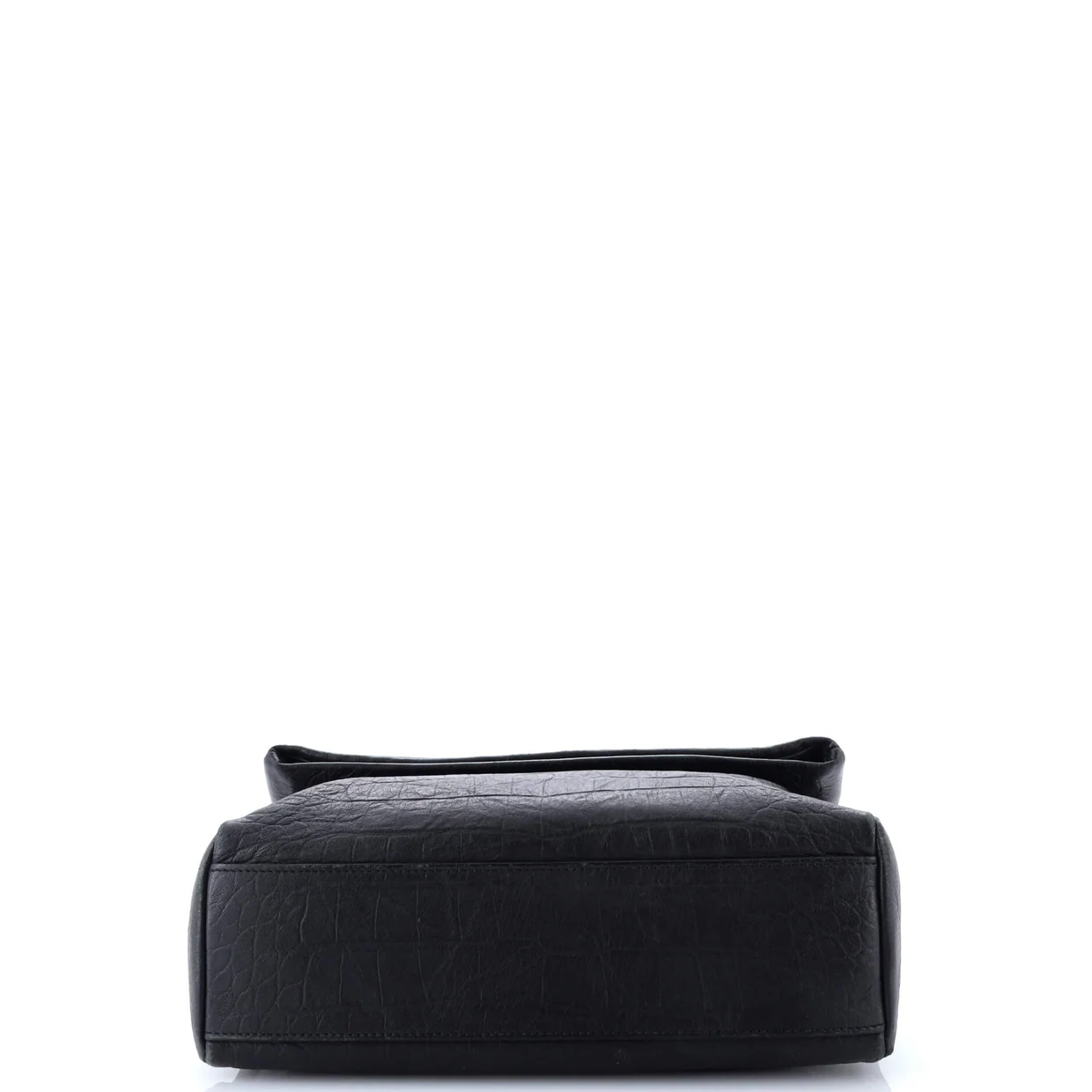 West Hollywood Shoulder Bag Crocodile Embossed Leather Medium - Deep Luxury