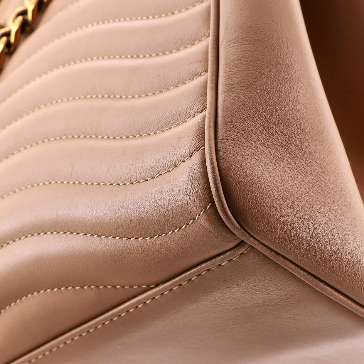 New Wave Chain Tote Quilted Leather - Deep Luxury