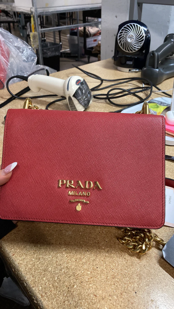 Chain Flap Bag Saffiano Leather Small - Deep Luxury