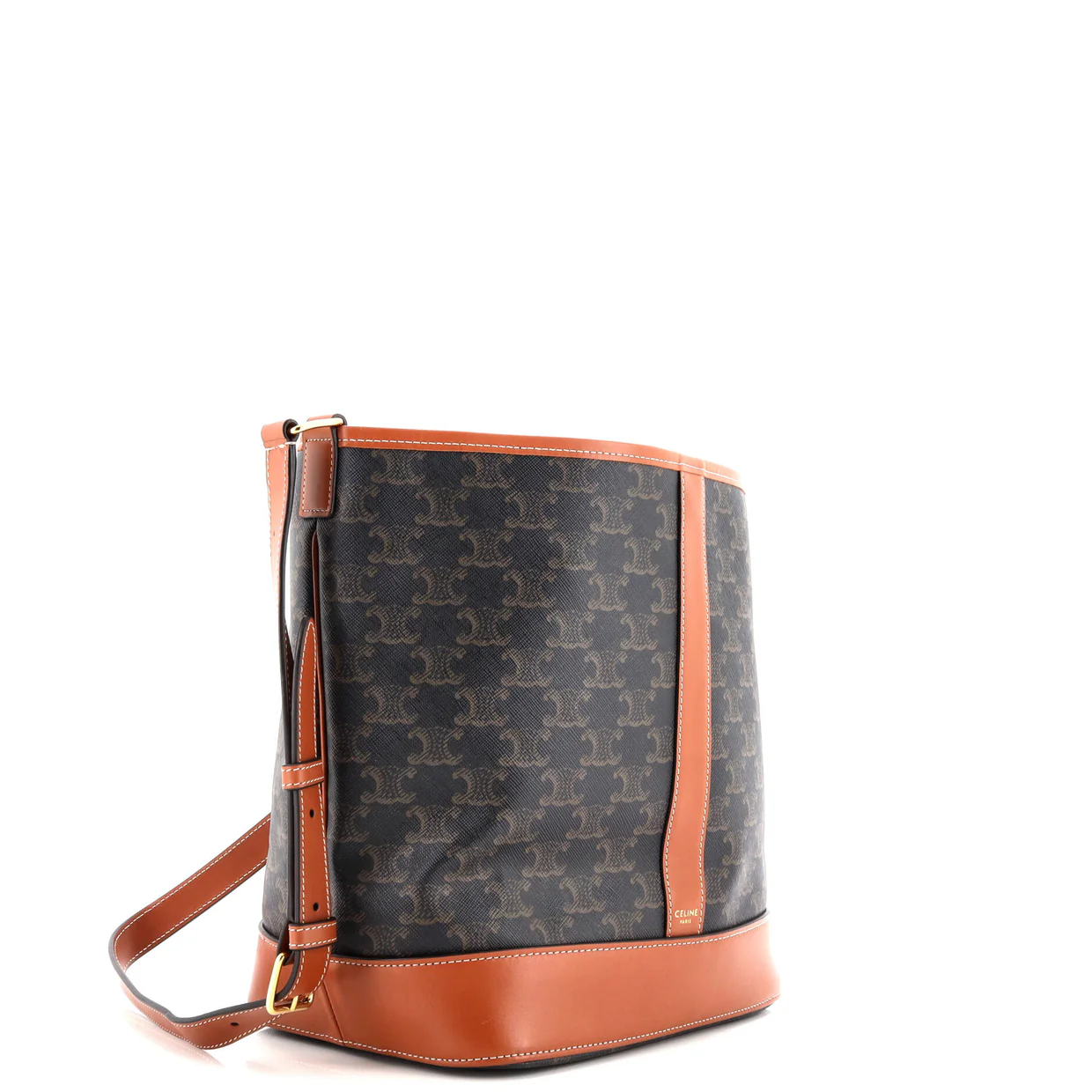 Bucket Bag Triomphe Coated Canvas Medium - Deep Luxury