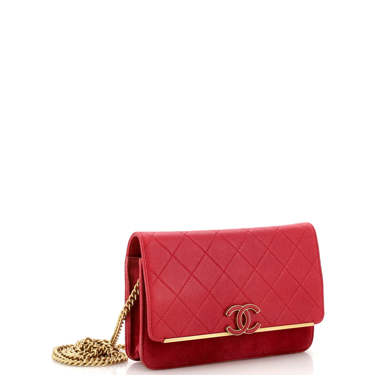 Lady Coco Flap Bag Quilted Caviar and Suede Small - Deep Luxury
