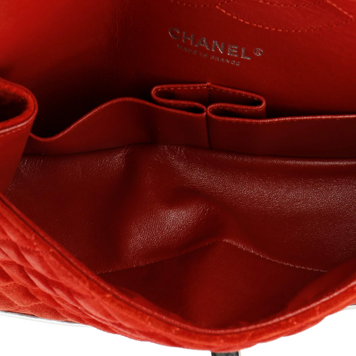 Reissue 2.55 Flap Bag Quilted Suede with Metallic Calfskin 225 - Deep Luxury