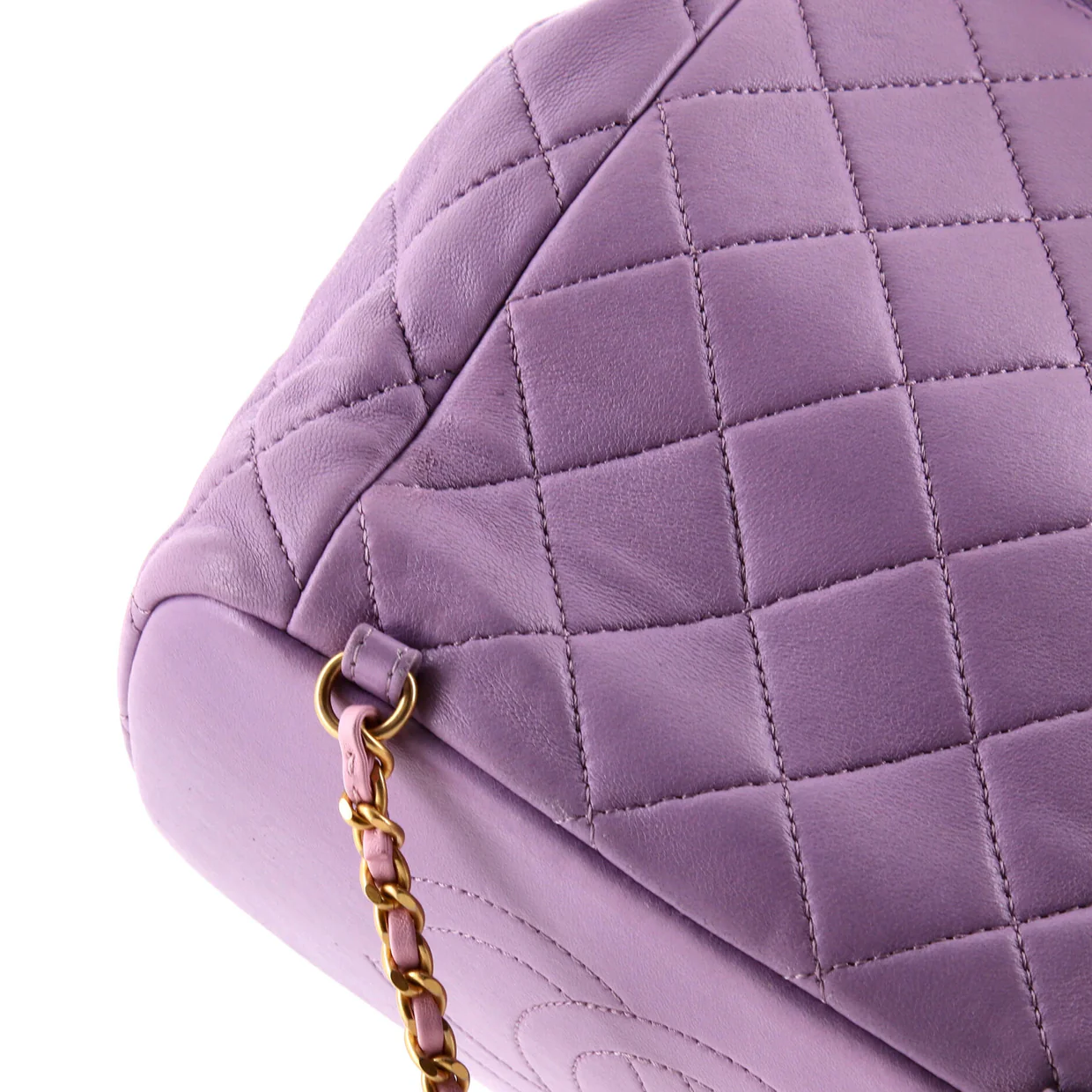 Chain Infinity Drawstring Backpack Quilted Lambskin Small - Deep Luxury