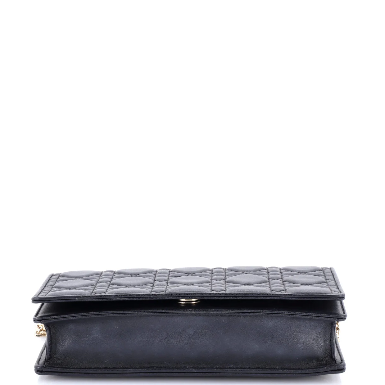 Lady Dior Wallet on Chain Pouch Cannage Quilt Lambskin Long - Deep Luxury