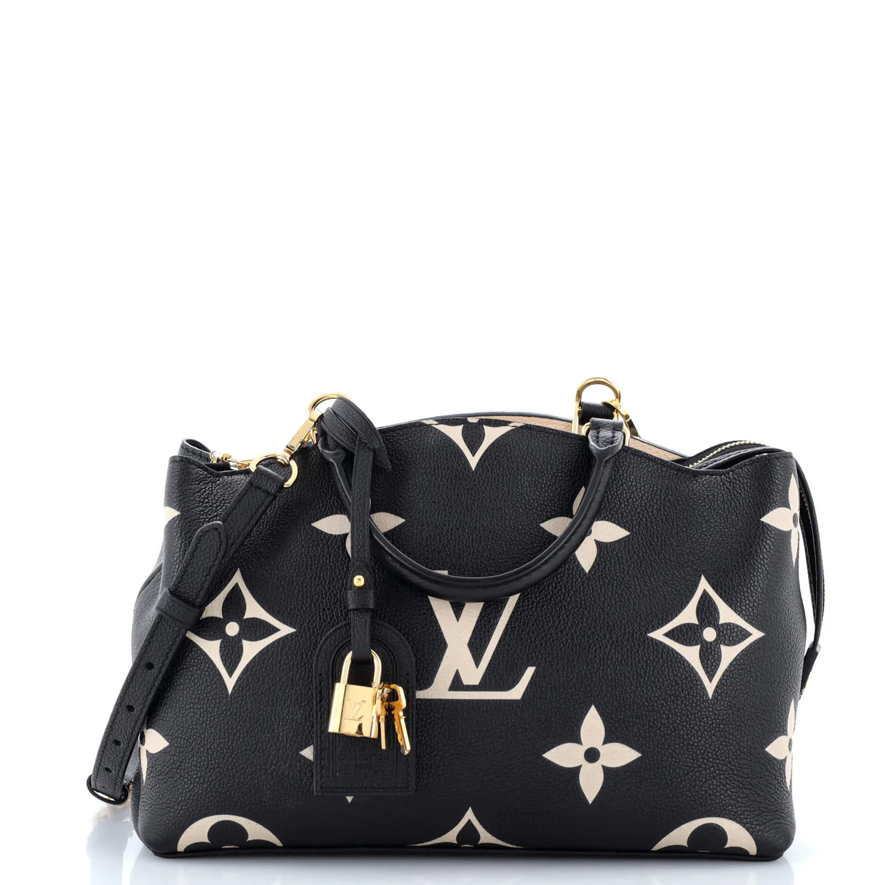 Petit Palais Handbag Bicolor Monogram Empreinte Giant - Deep Luxury