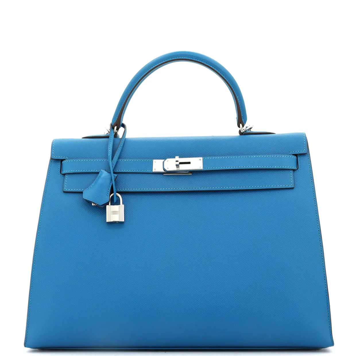 Kelly Handbag Mykonos Epsom with Palladium Hardware 35 - Deep Luxury