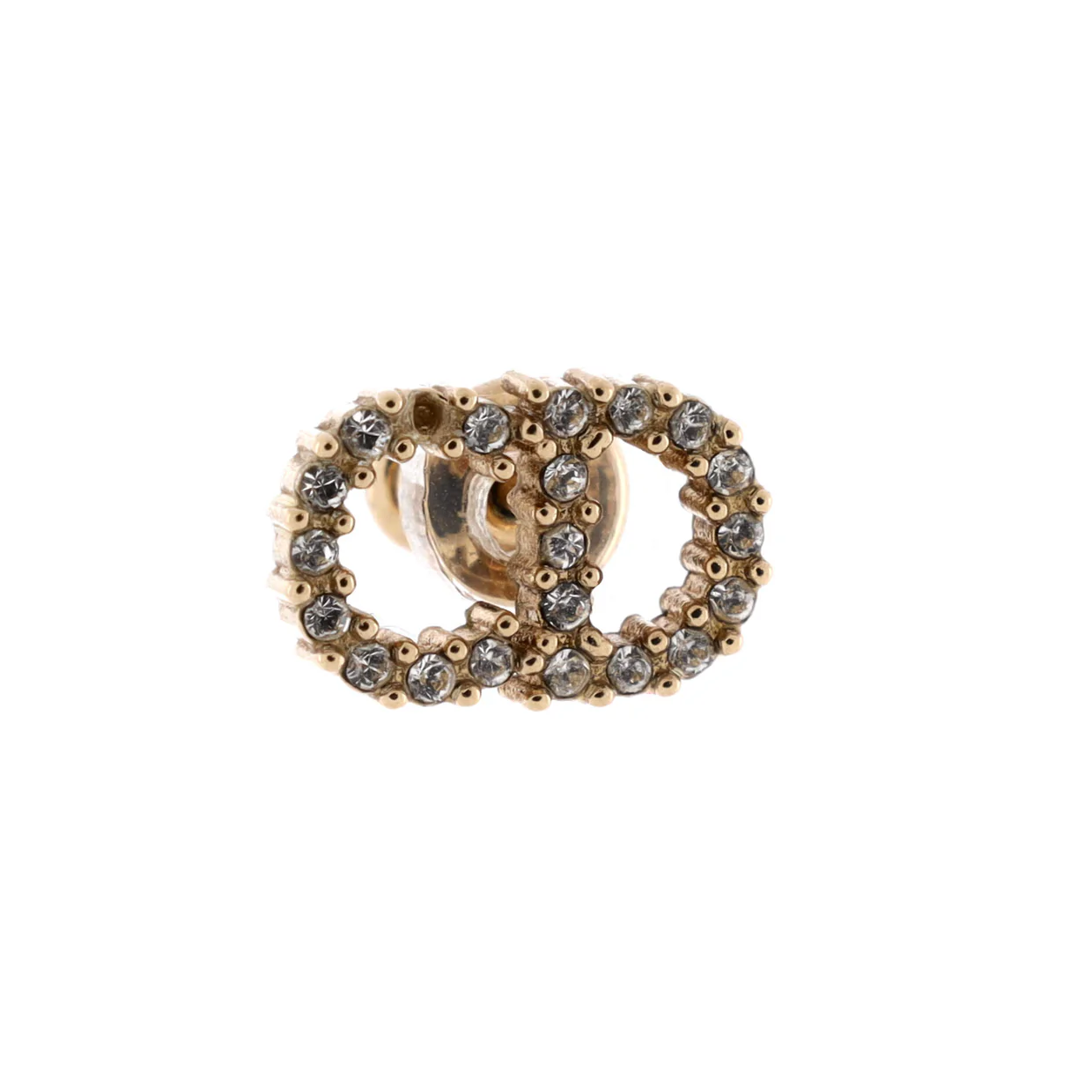 Clair D Lune Stud Earrings Metal with Crystals - Deep Luxury