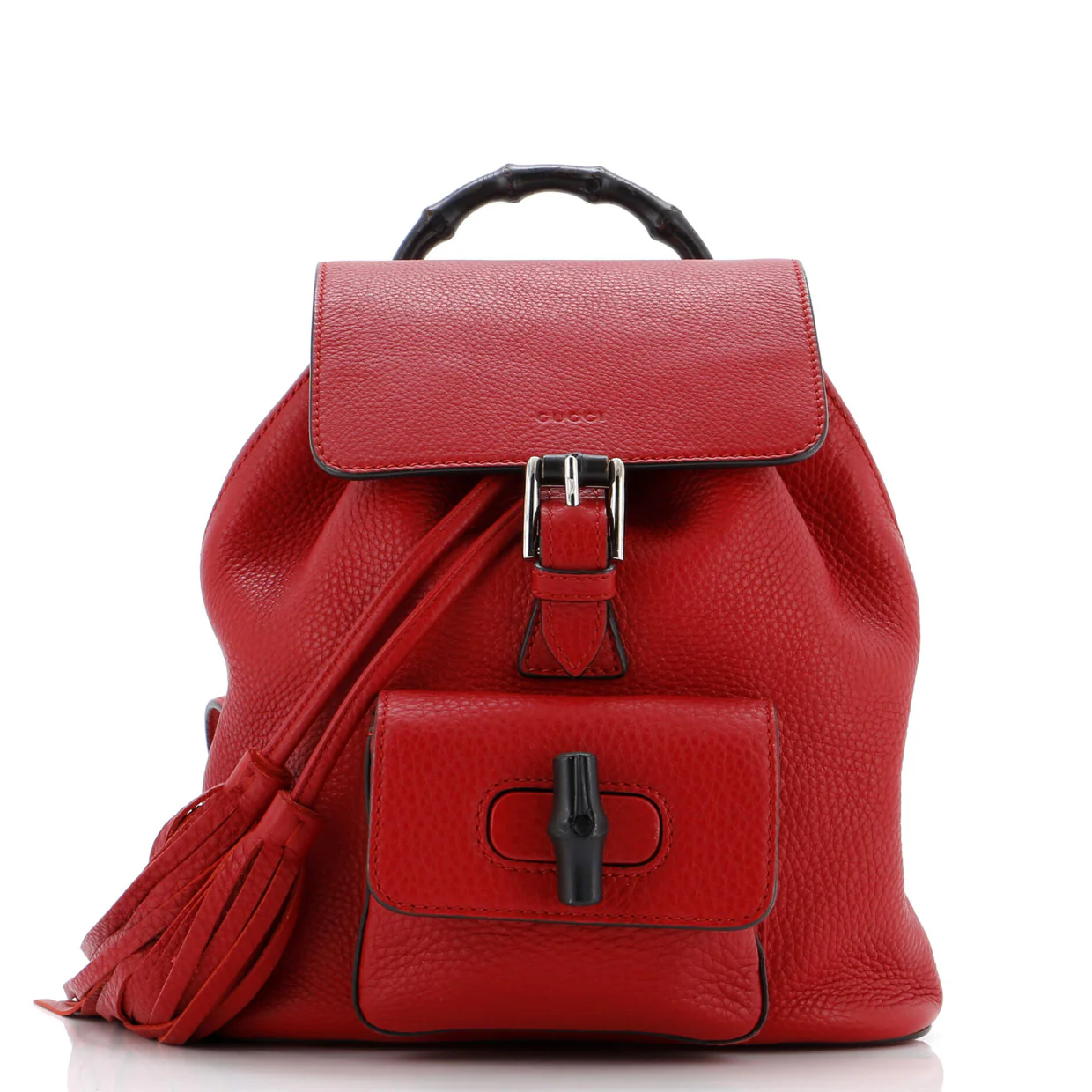 Bamboo Tassel Backpack Leather Mini - Deep Luxury