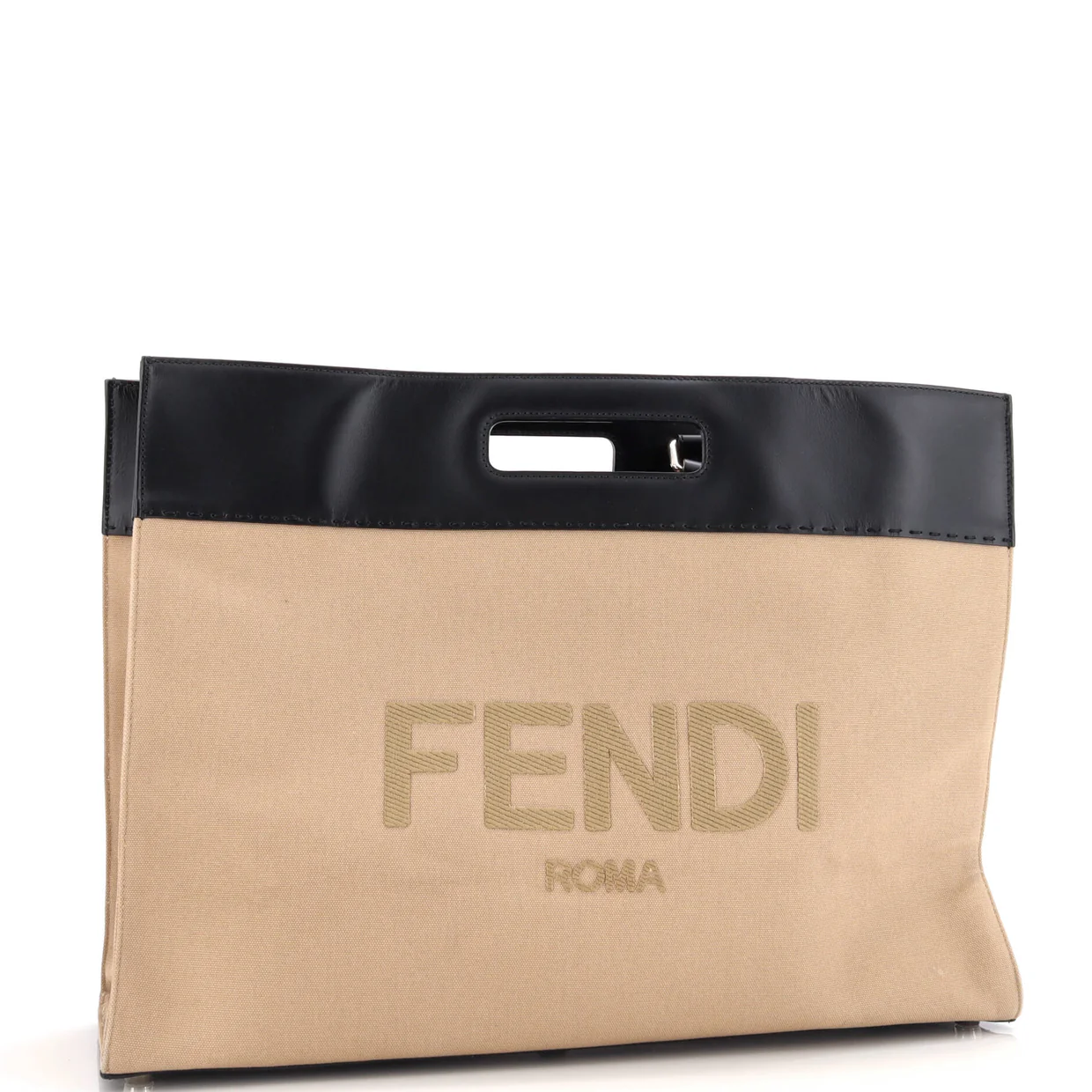Cut Out Handle Shopper Tote Canvas Large - Deep Luxury