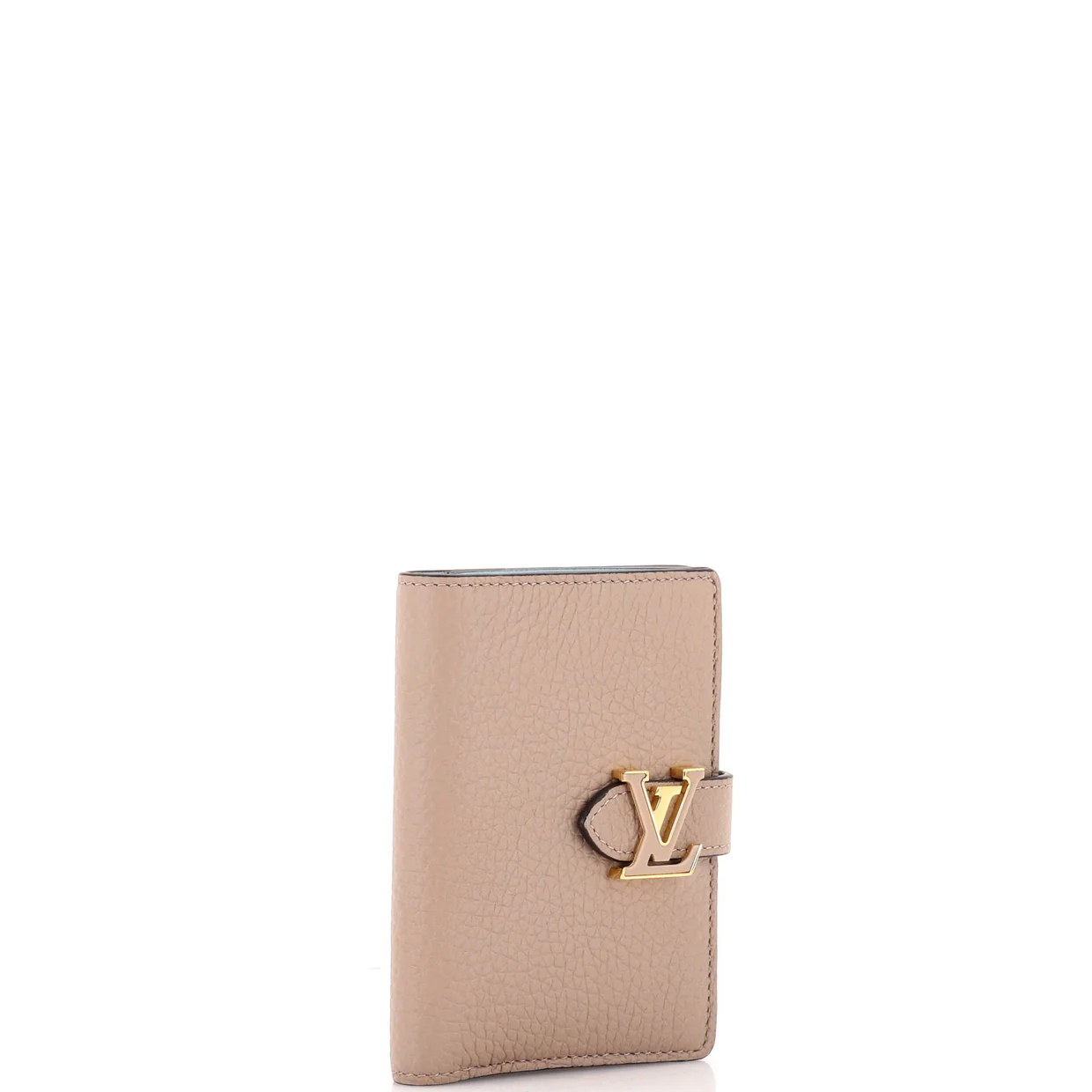 LV Vertical Wallet Taurillion Leather Compact - Deep Luxury