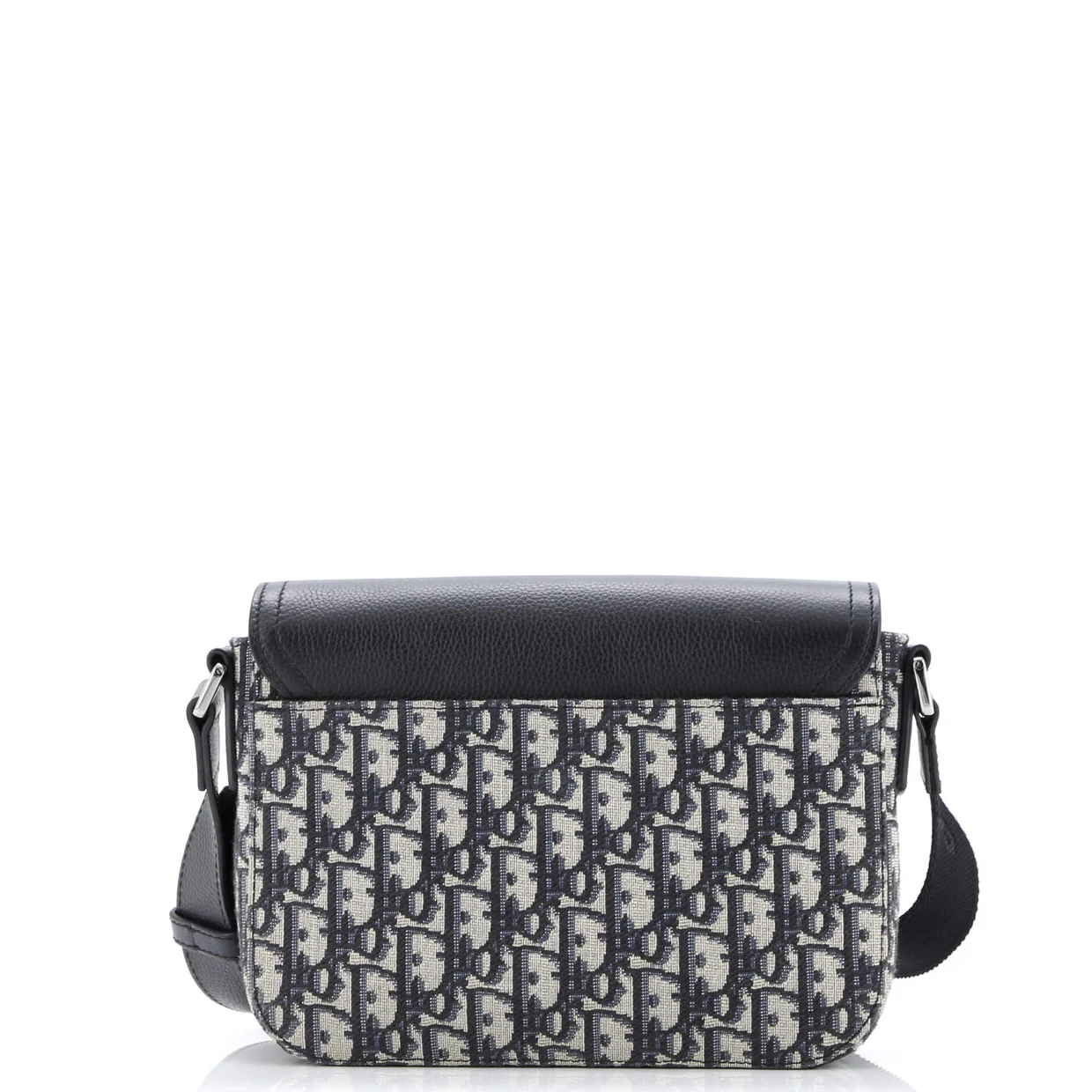 Saddle Buckle Flap Messenger Bag Oblique Canvas and Leather Medium - Deep Luxury