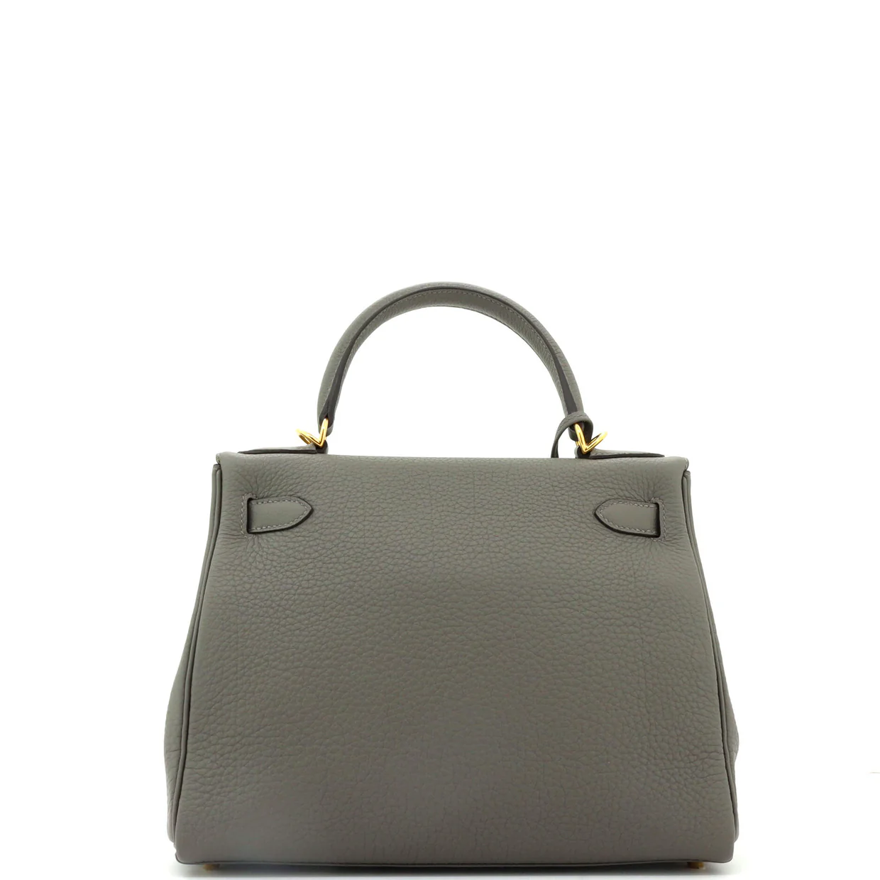 Kelly Handbag Grey Clemence with Gold Hardware 28 - Deep Luxury