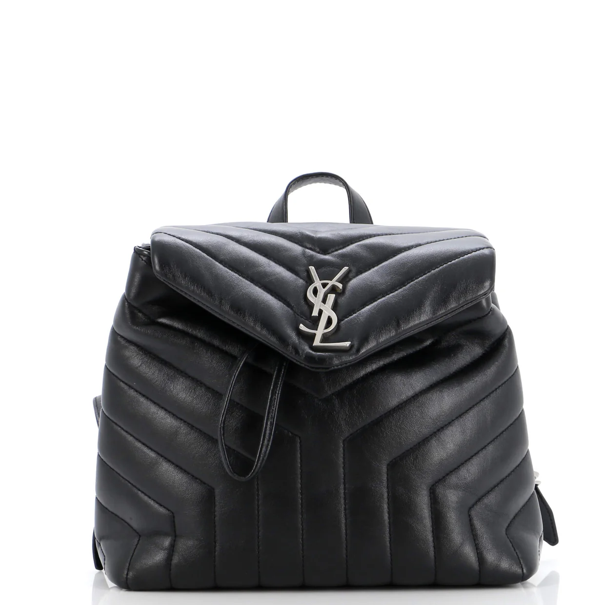 LouLou Backpack Matelasse Chevron Leather Small - Deep Luxury