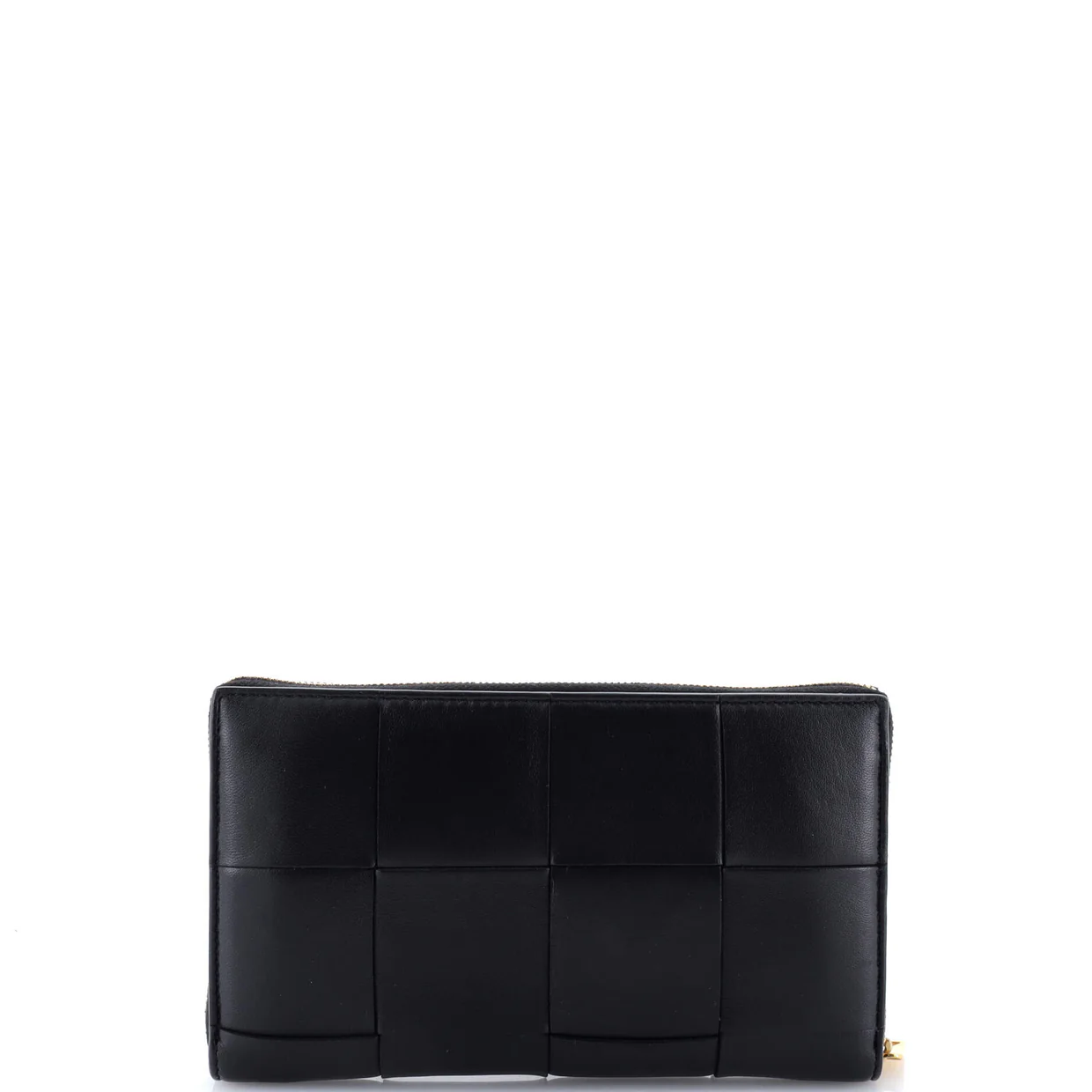 Cassette Zip Around Wallet Maxi Intrecciato Leather Long - Deep Luxury
